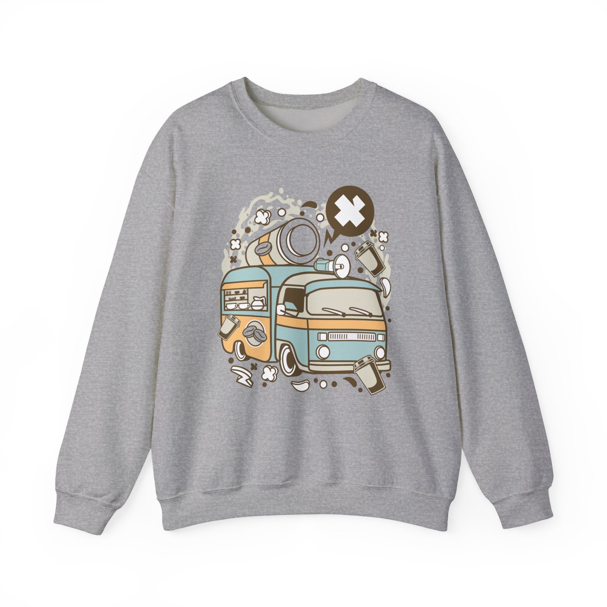 Coffee Van Unisex Heavy Blend Crewneck Sweatshirt for Ultimate Comfort