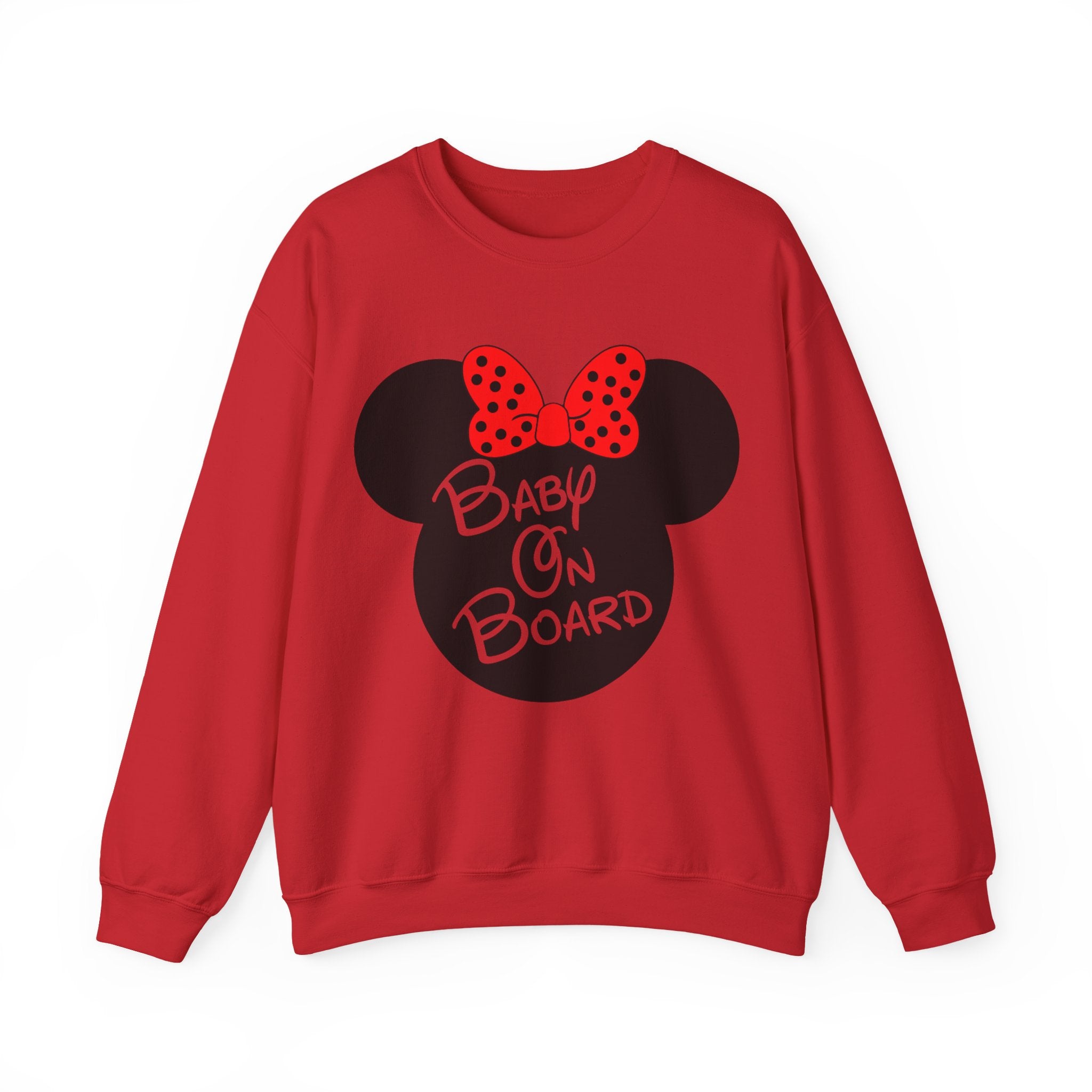 Baby On Board Mouse Ears Unisex Heavy Blend Crewneck Sweatshirt