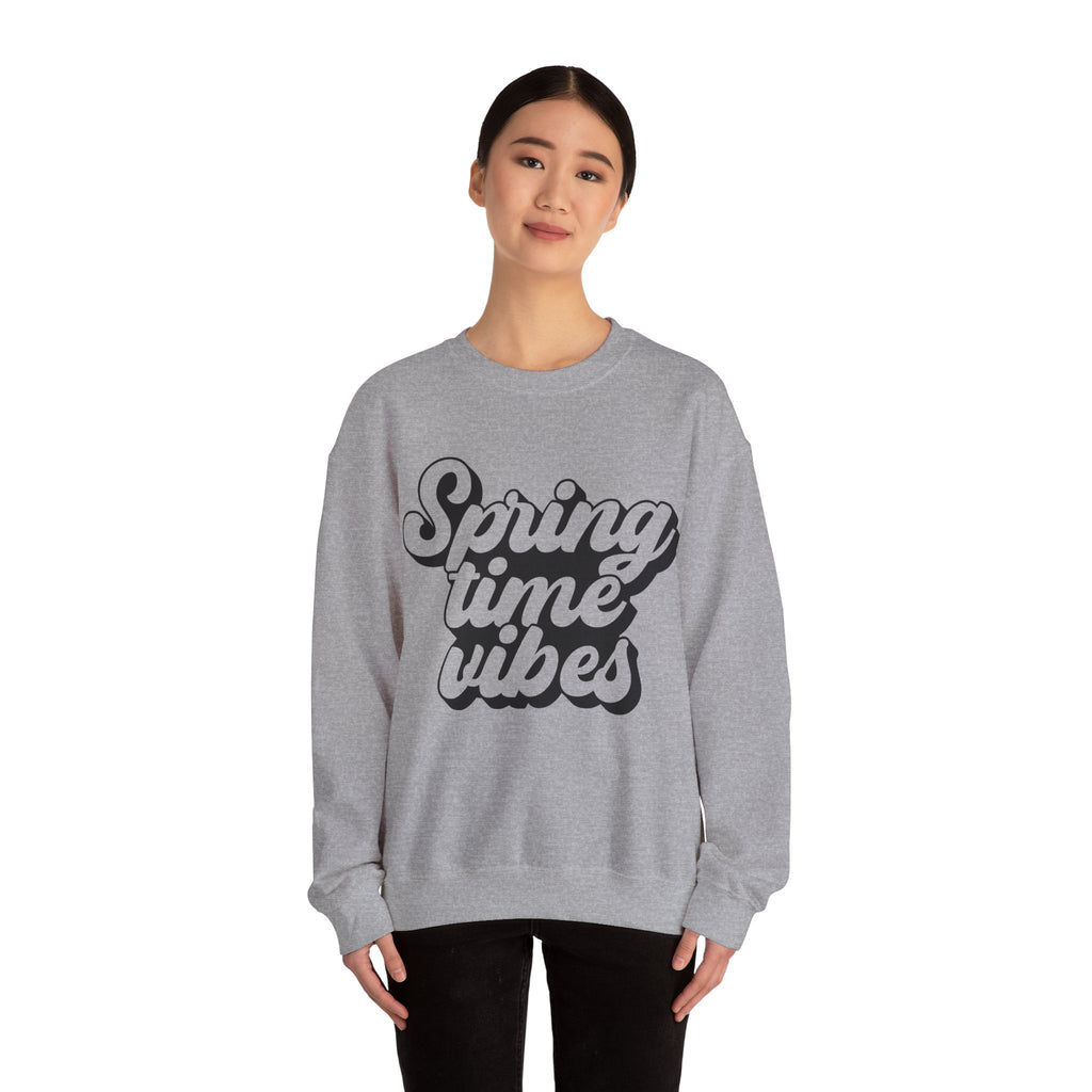 Spring Time Vibes Unisex Heavy Blend Crewneck Sweatshirt for Ultimate Comfort