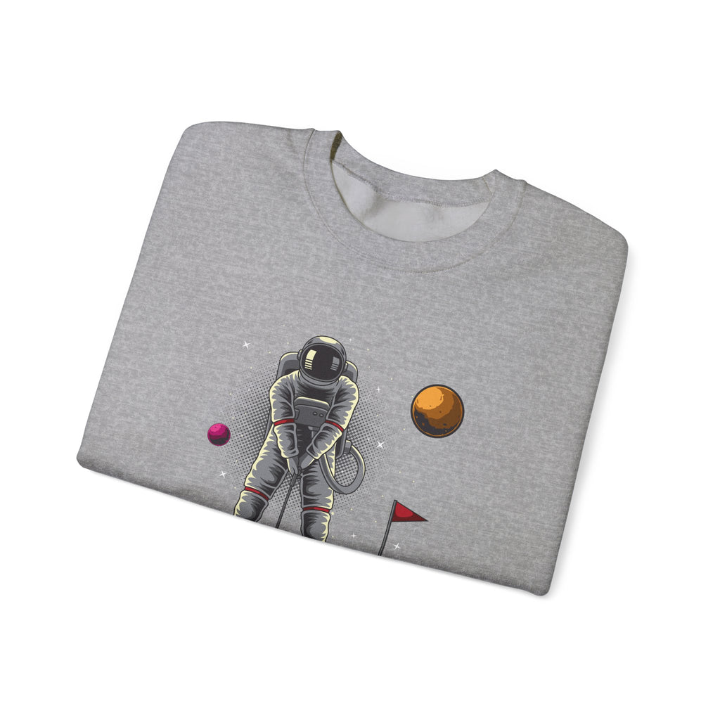 Golf Astronaut Unisex Heavy Blend Crewneck Sweatshirt for Ultimate Comfort
