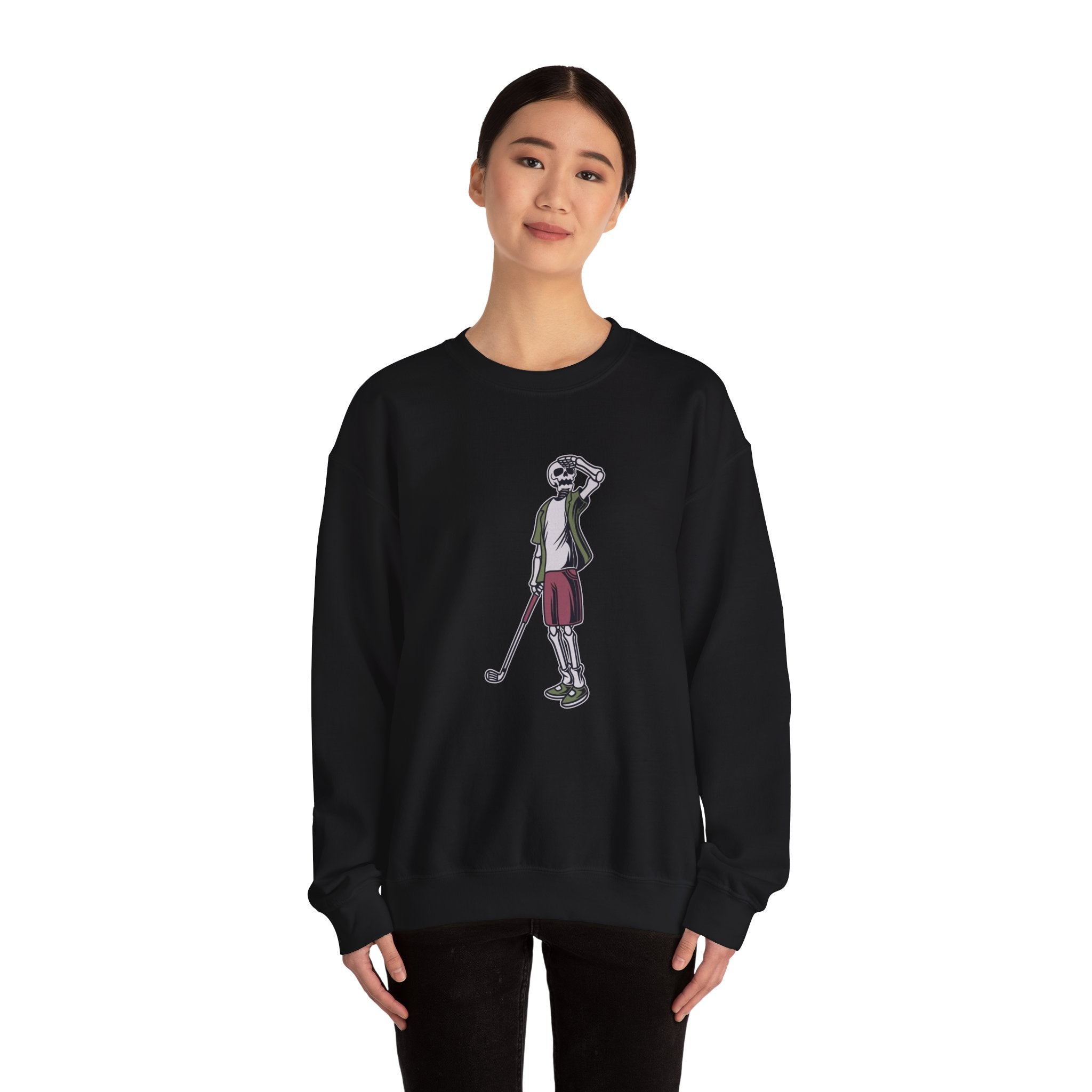 Long Ball Skeleton Golfer Unisex Heavy Blend Crewneck Sweatshirt