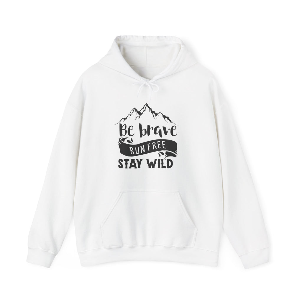 Be Brave Run Free Stay Wild Unisex Heavy Blend Hooded Sweatshirt