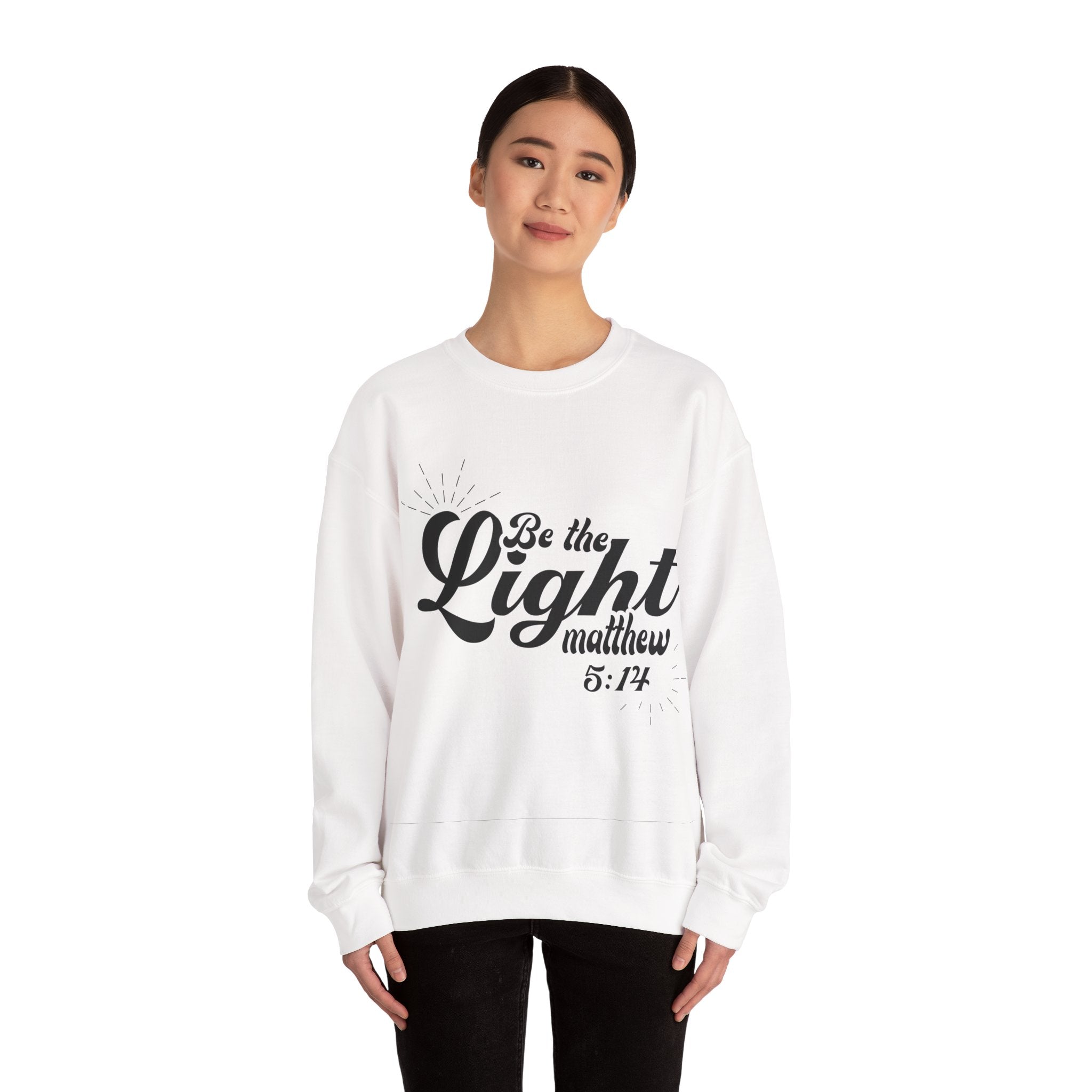 Be The Light Mathew 5 14 Unisex Heavy Blend Crewneck Sweatshirt