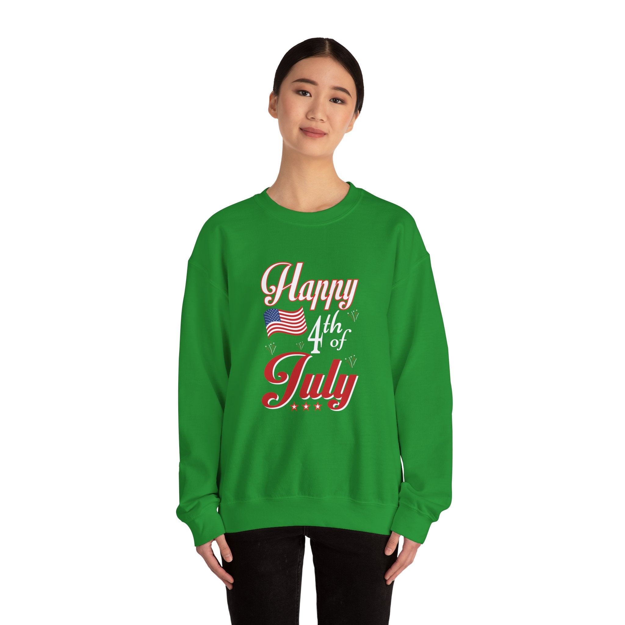 Happy 4th Of July Fireworks Unisex Heavy Blend Crewneck Sweatshirt