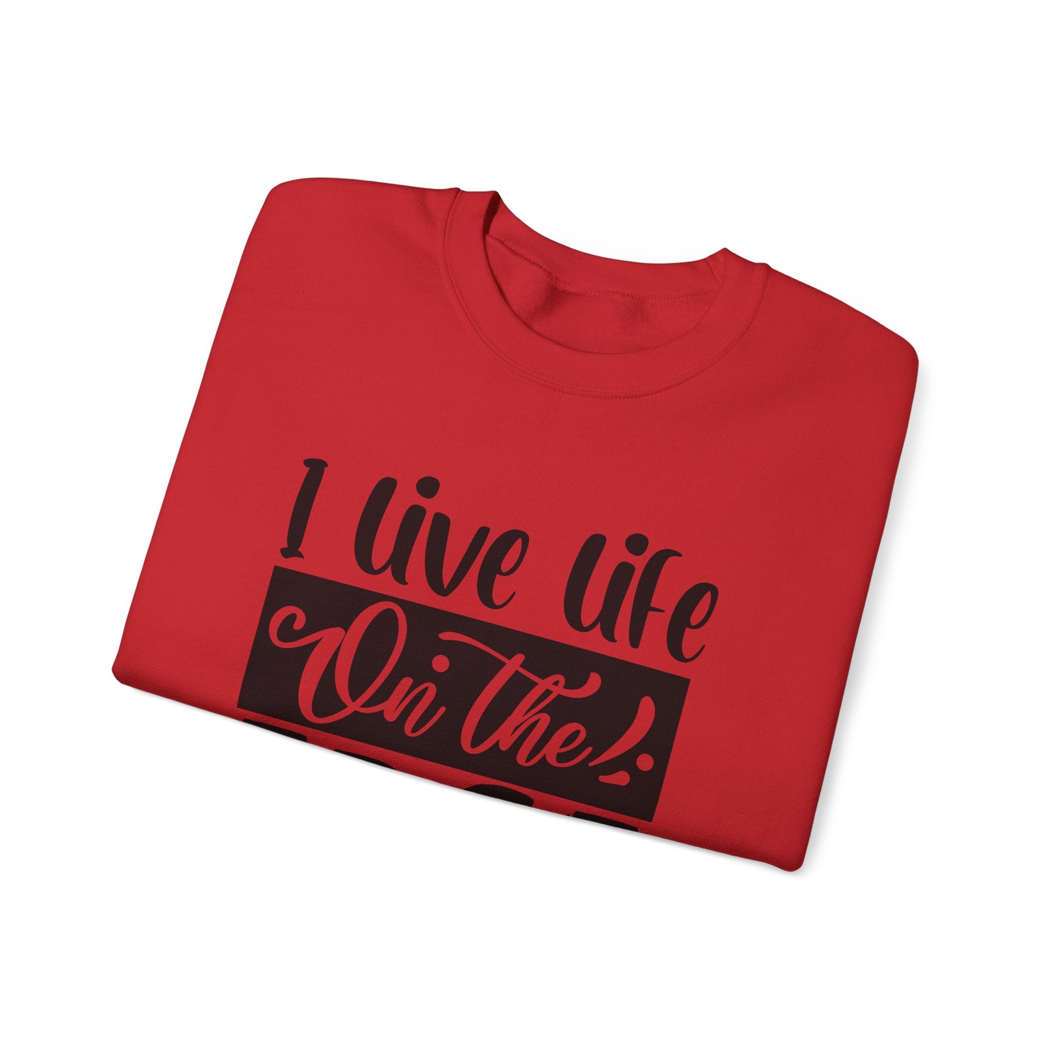 I Live Life On The Edge Of The Bed Unisex Heavy Blend Crewneck Sweatshirt