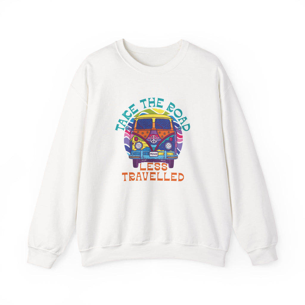 Take The Road Less Travelled Unisex Heavy Blend Crewneck Sweatshirt