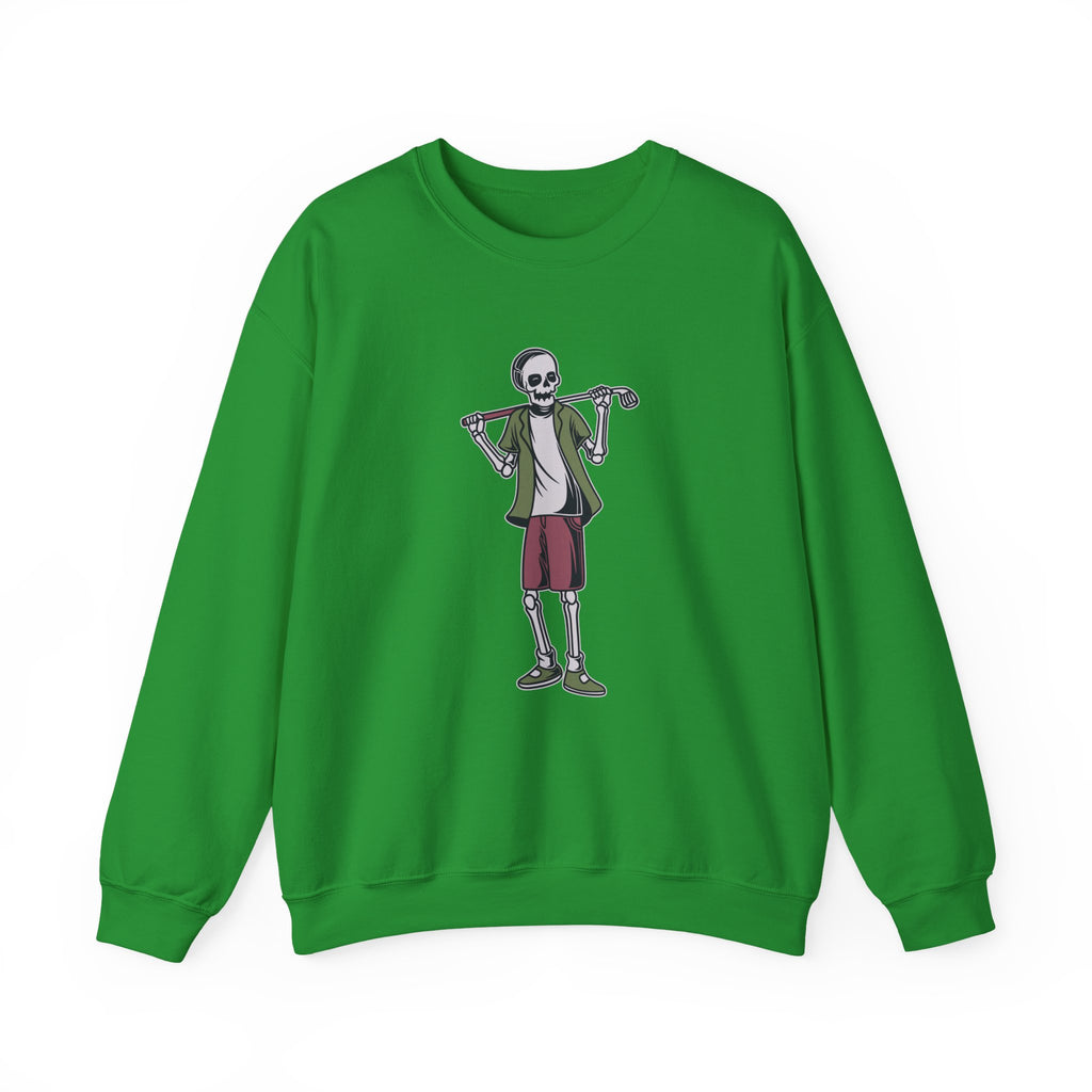Standing Skeleton Golfer Unisex Heavy Blend Crewneck Sweatshirt