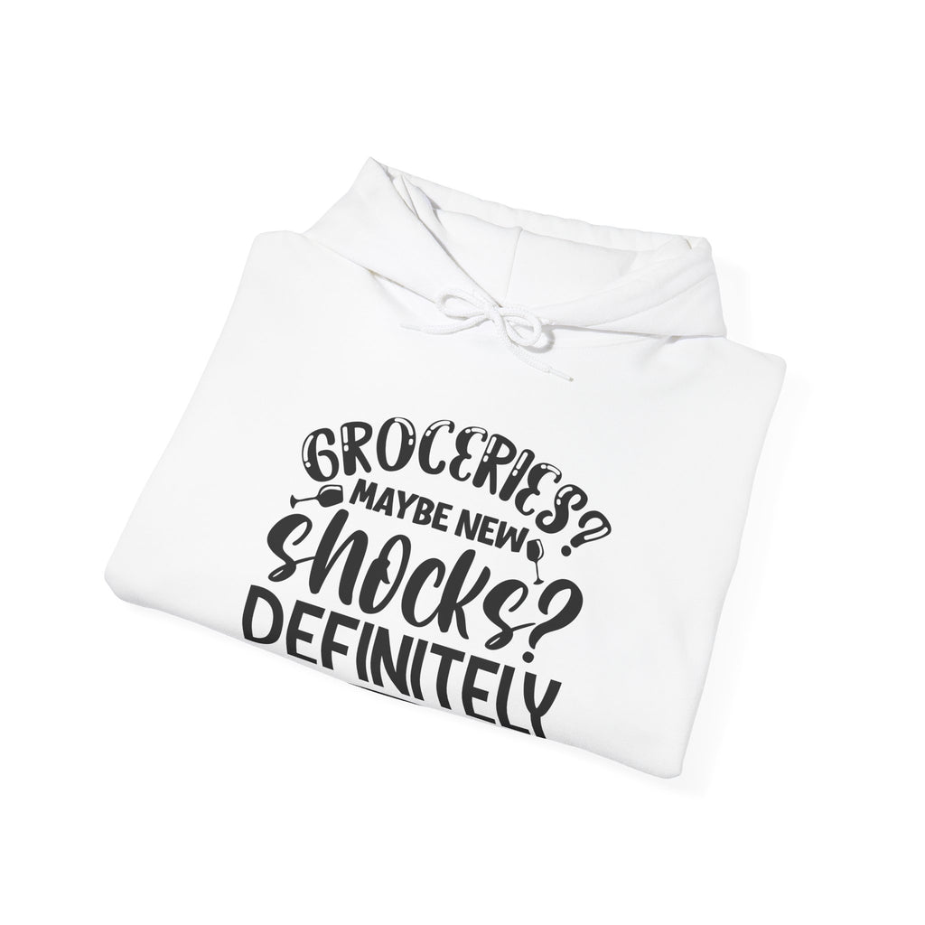 Groceries Maybe New Shocks Definitely Unisex Heavy Blend Hooded Sweatshirt