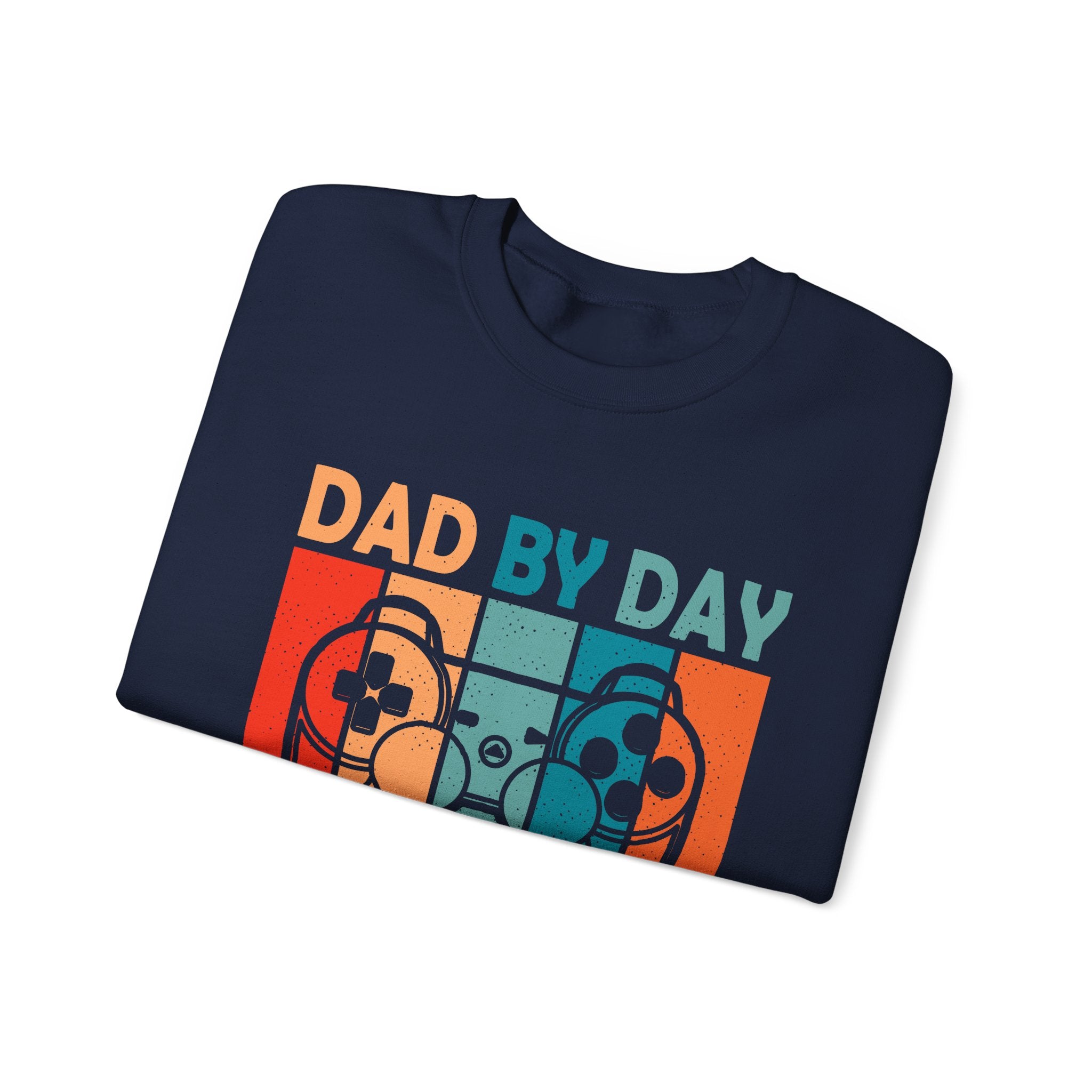 Dad By Day Gamer By Night Unisex Heavy Blend Crewneck Sweatshirt