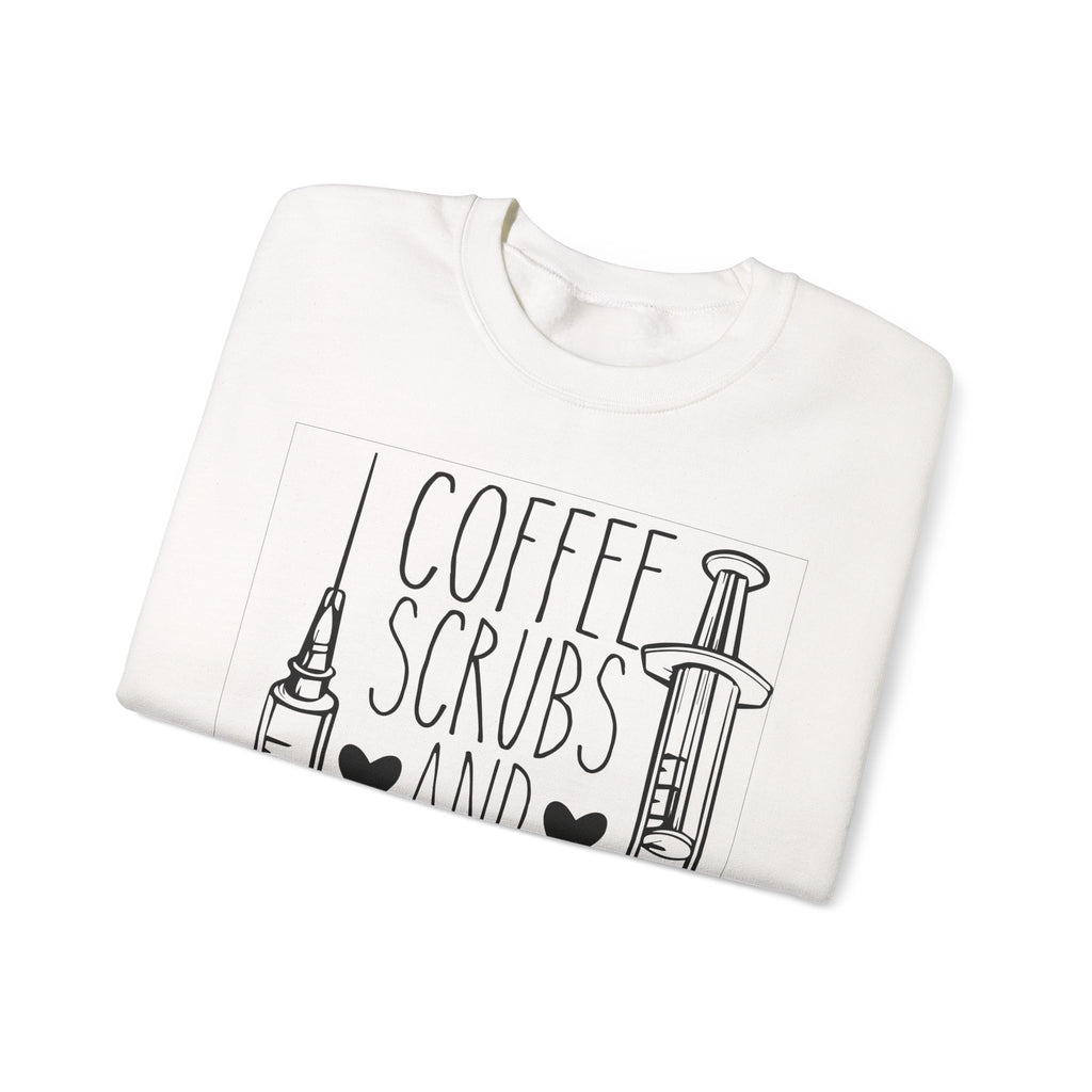 Coffee Scrubs And Rubber Gloves Unisex Heavy Blend Crewneck Sweatshirt