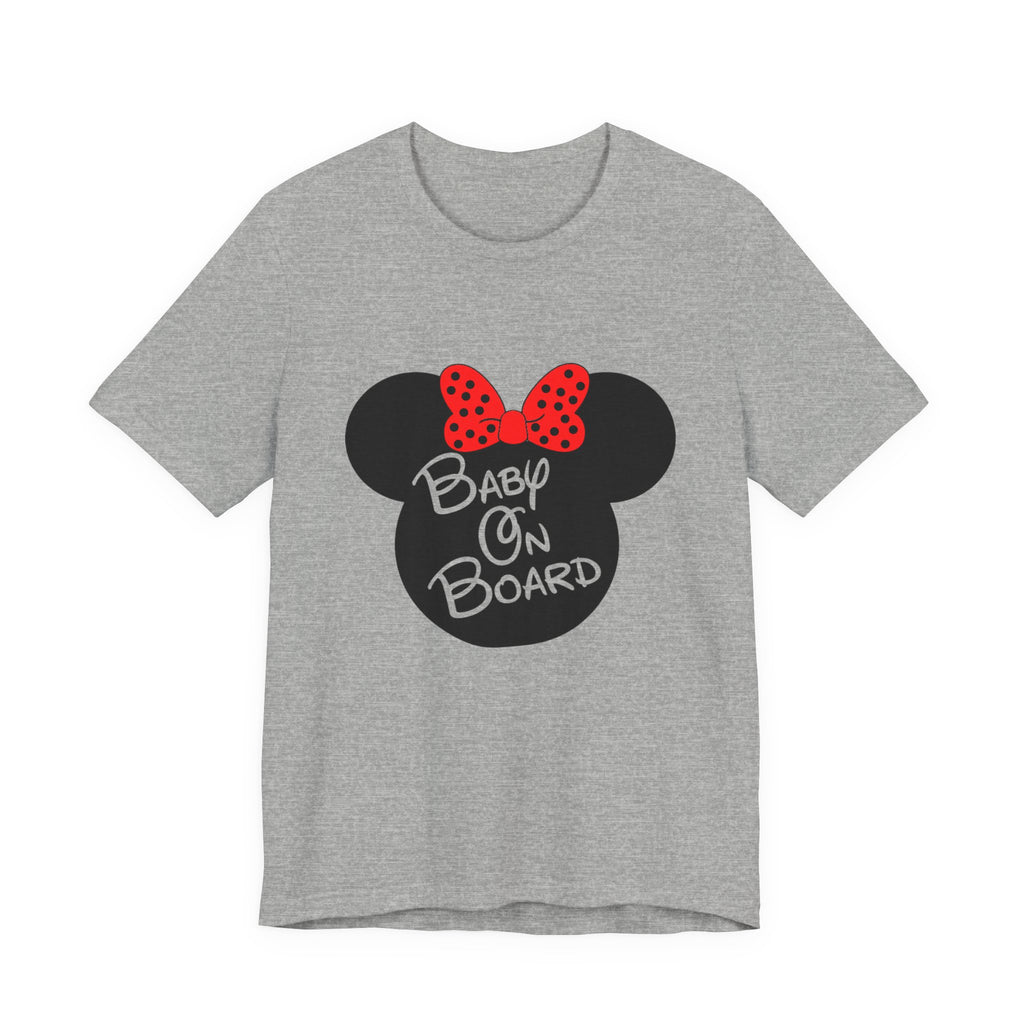 Baby On Board Mouse Ears Unisex Jersey Short Sleeve T-Shirt