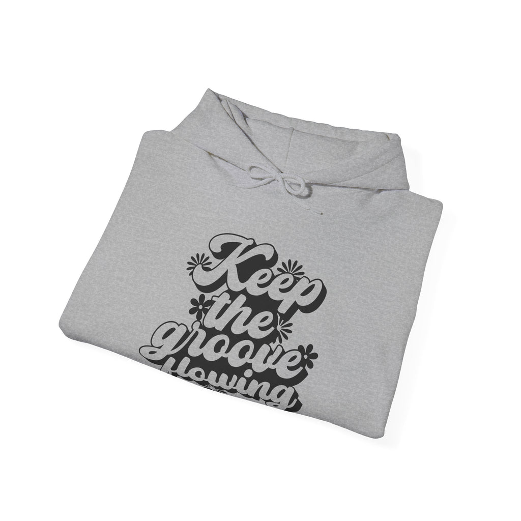 Keep The Groove Flowing Flowers Unisex Heavy Blend Hooded Sweatshirt