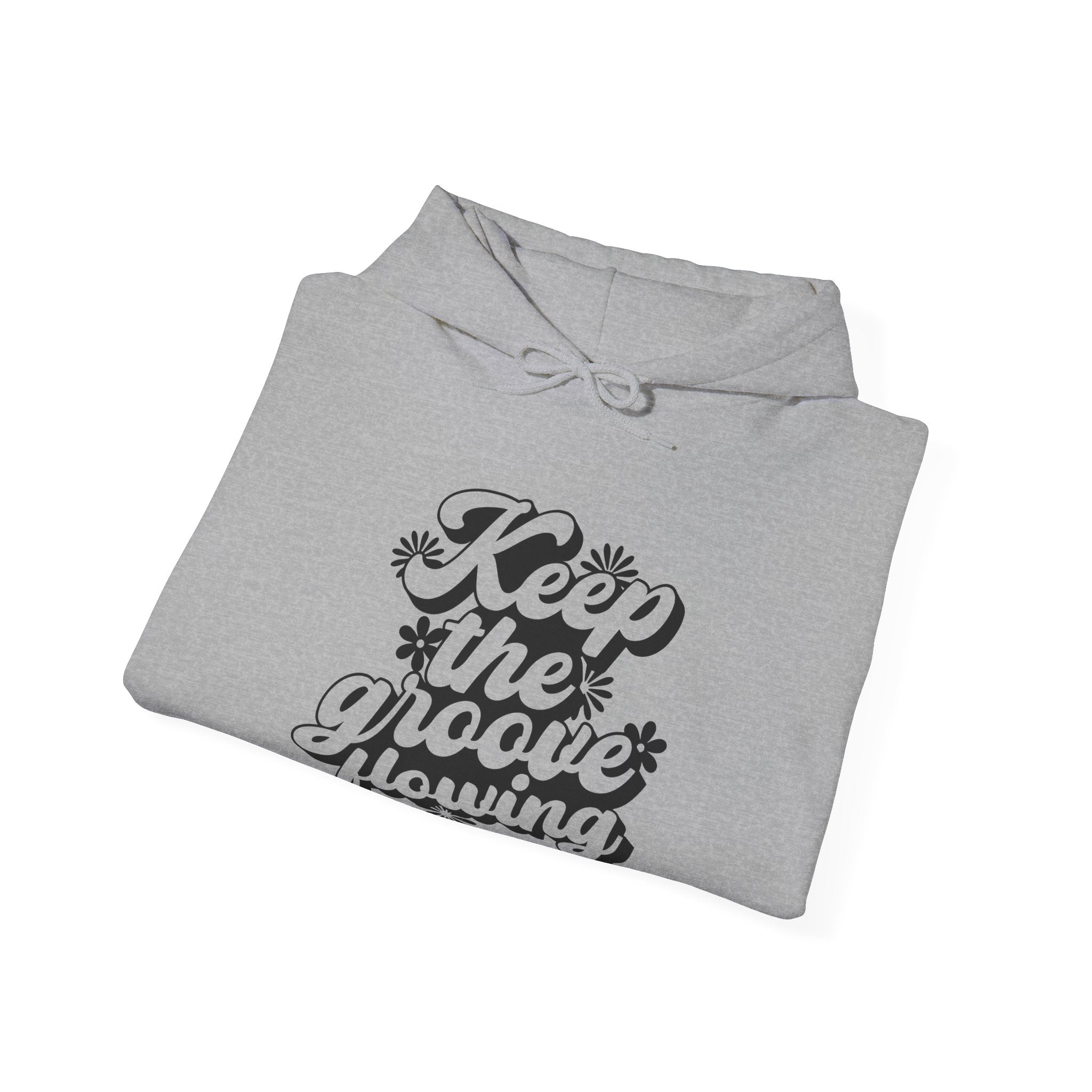 Keep The Groove Flowing Flowers Unisex Heavy Blend Hooded Sweatshirt