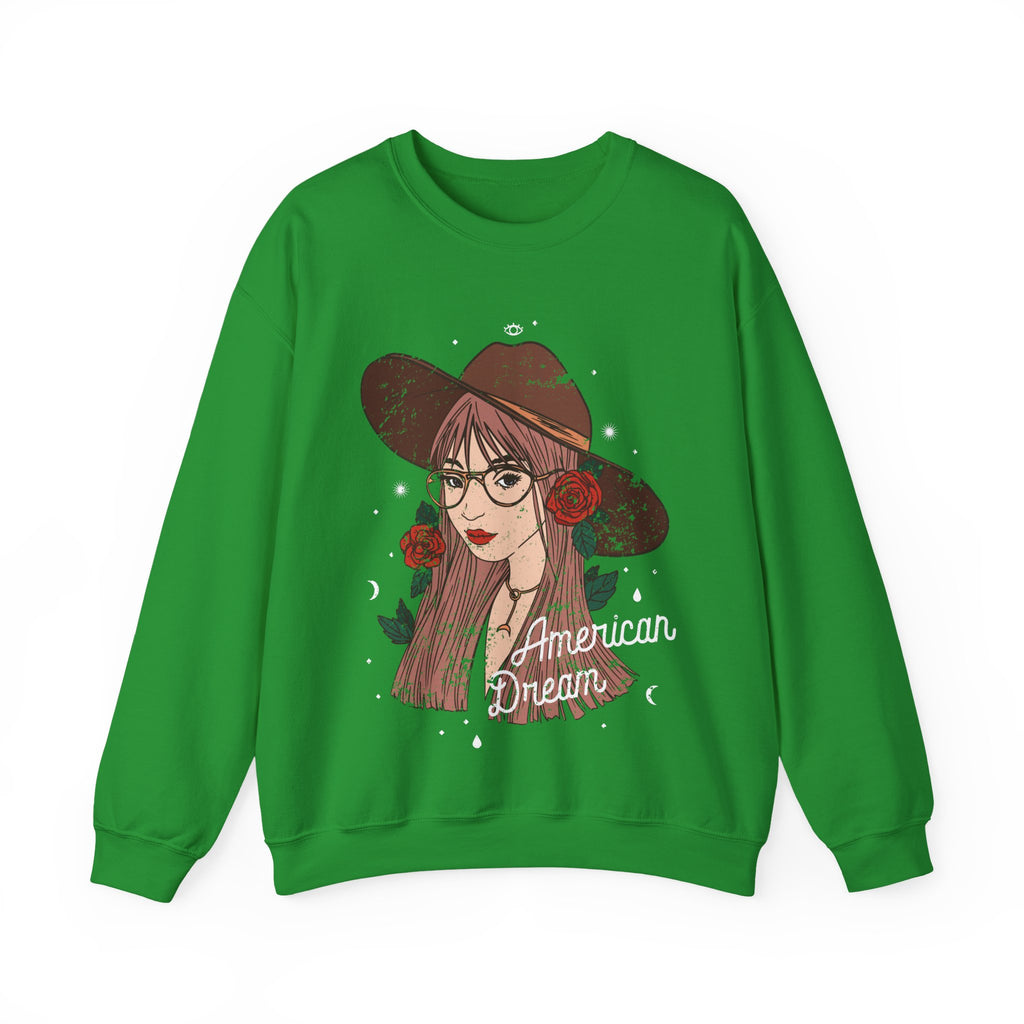 American Dream Girl Unisex Heavy Blend Crewneck Sweatshirt for Ultimate Comfort