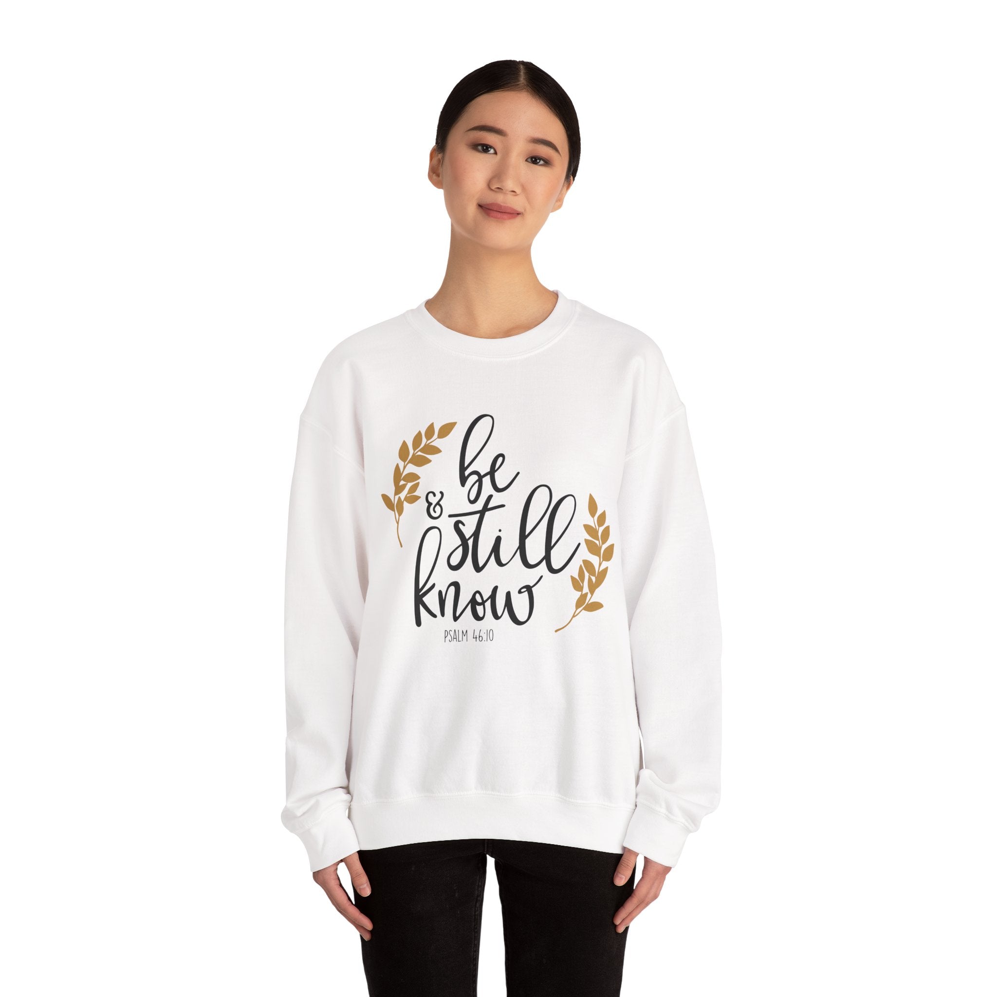 Be Still And Know Psalms 46 10 Unisex Heavy Blend Crewneck Sweatshirt