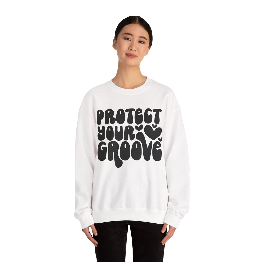 Protect Your Groove Unisex Heavy Blend Crewneck Sweatshirt for Ultimate Comfort