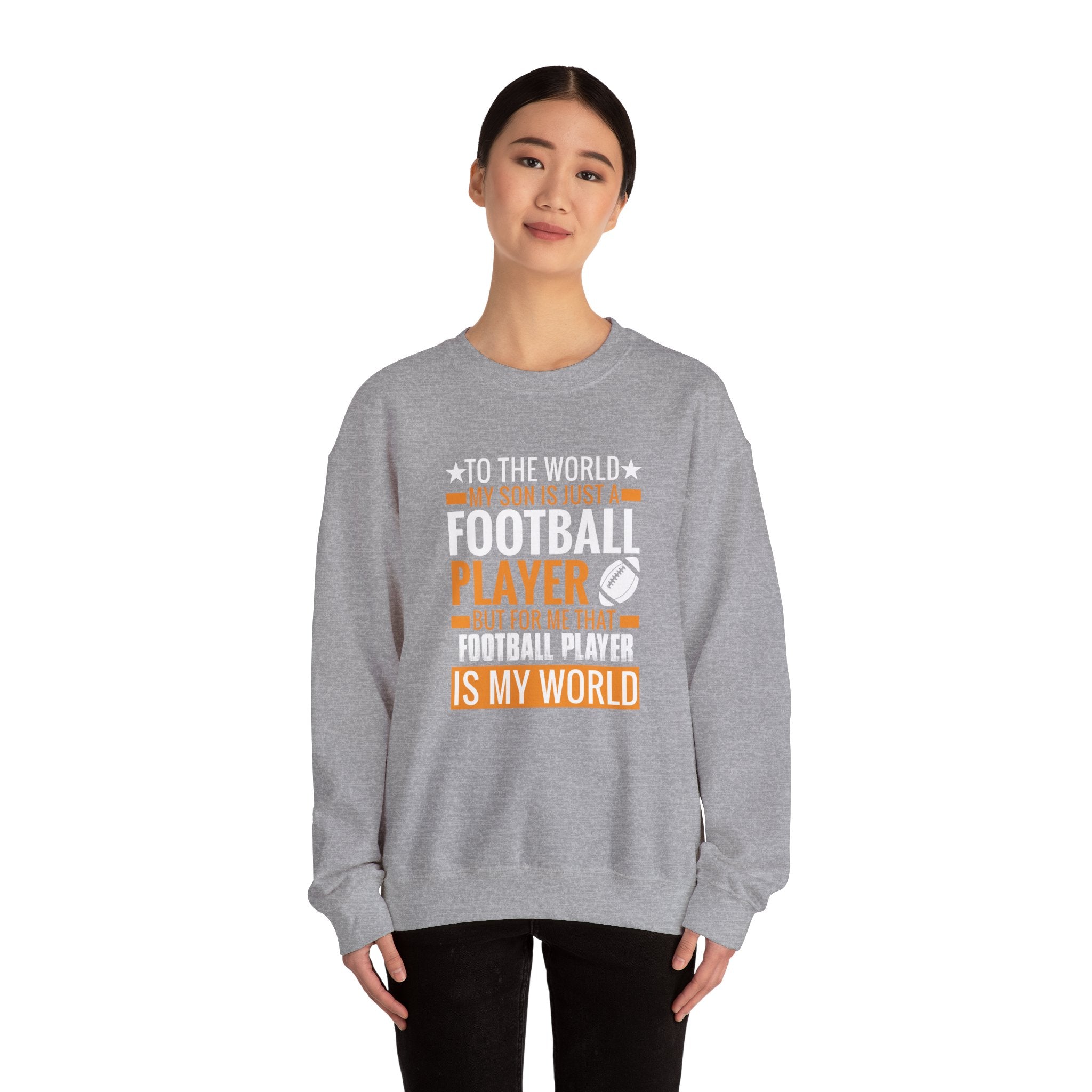 That Football Player Is My Whole World Unisex Heavy Blend Crewneck Sweatshirt