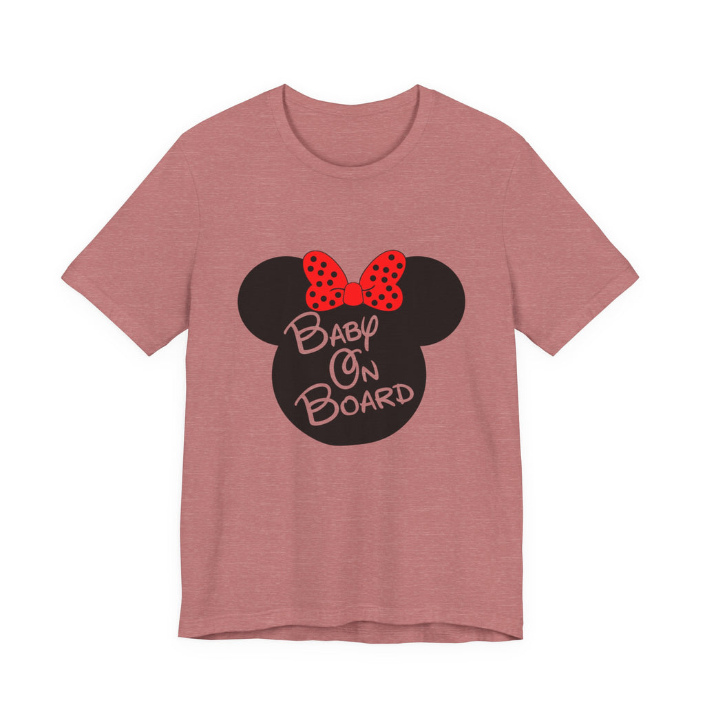 Baby On Board Mouse Ears Unisex Jersey Short Sleeve T-Shirt