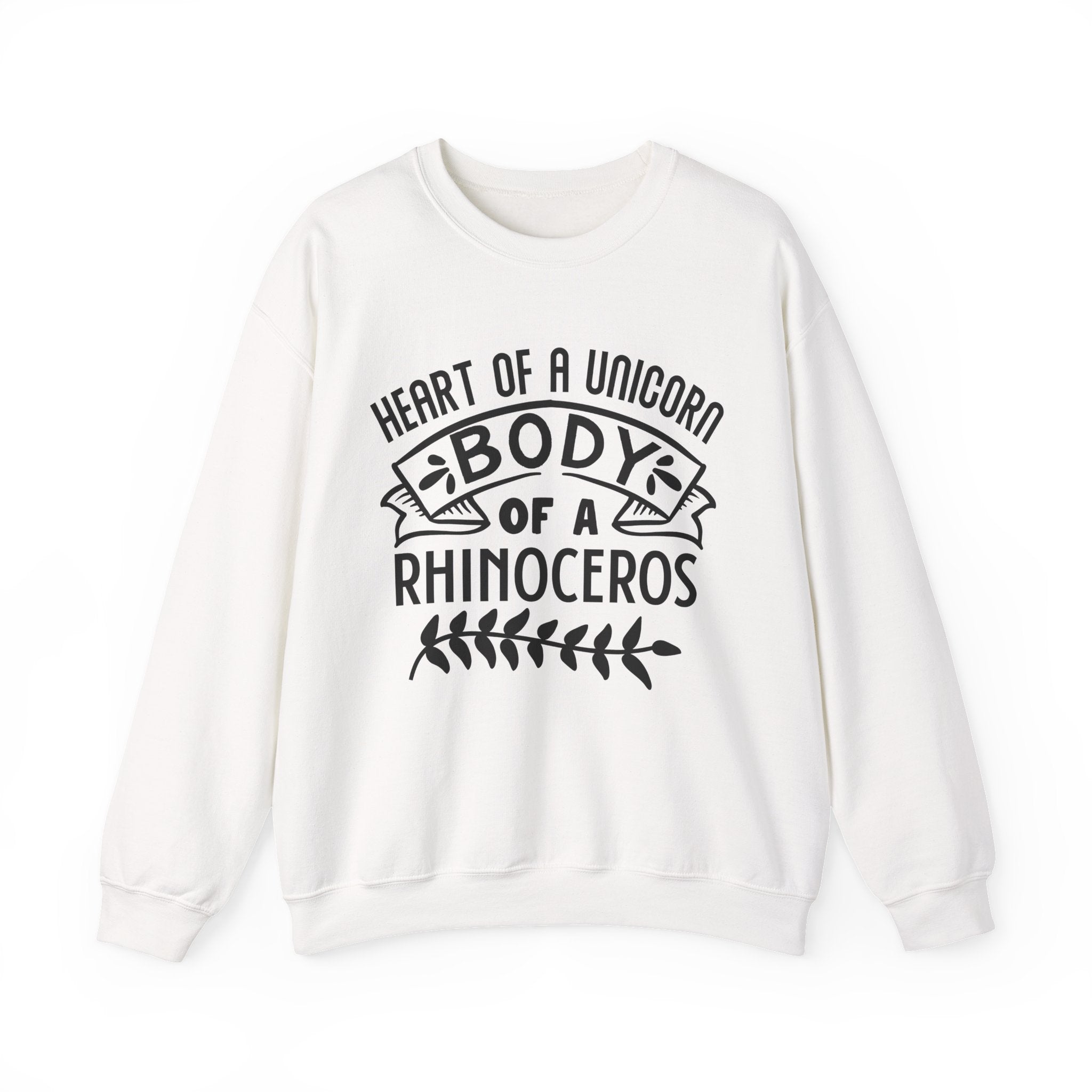 Heart Of A Unicorn Body Of A Rhinoceros Unisex Heavy Blend Crewneck Sweatshirt