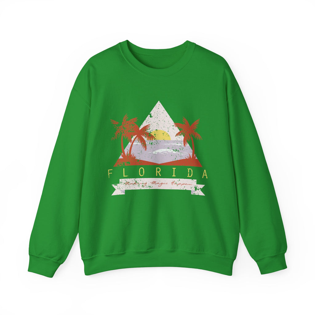 Florida Making Magic Happen Sunset Unisex Heavy Blend Crewneck Sweatshirt