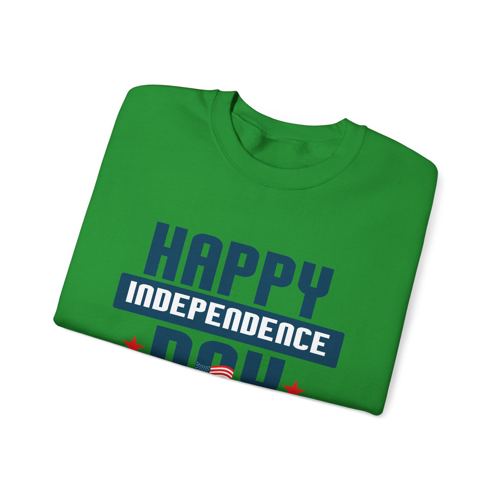 Happy Independence Day Blue Unisex Heavy Blend Crewneck Sweatshirt