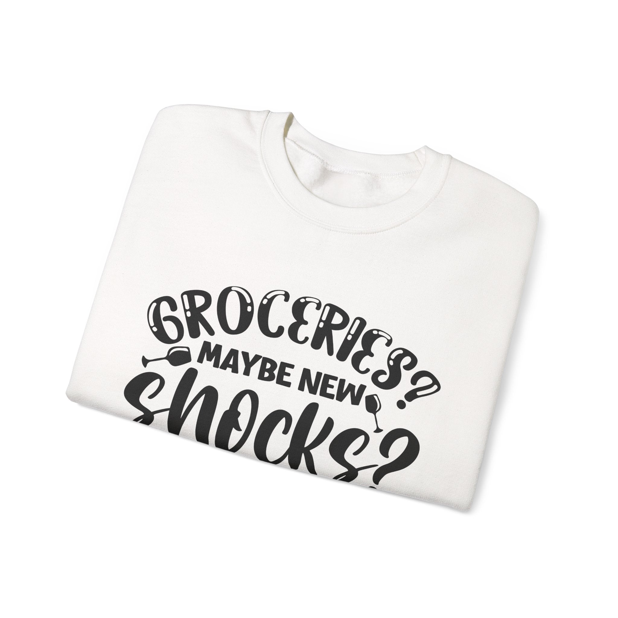 Groceries Maybe New Shocks Definitely Unisex Heavy Blend Crewneck Sweatshirt
