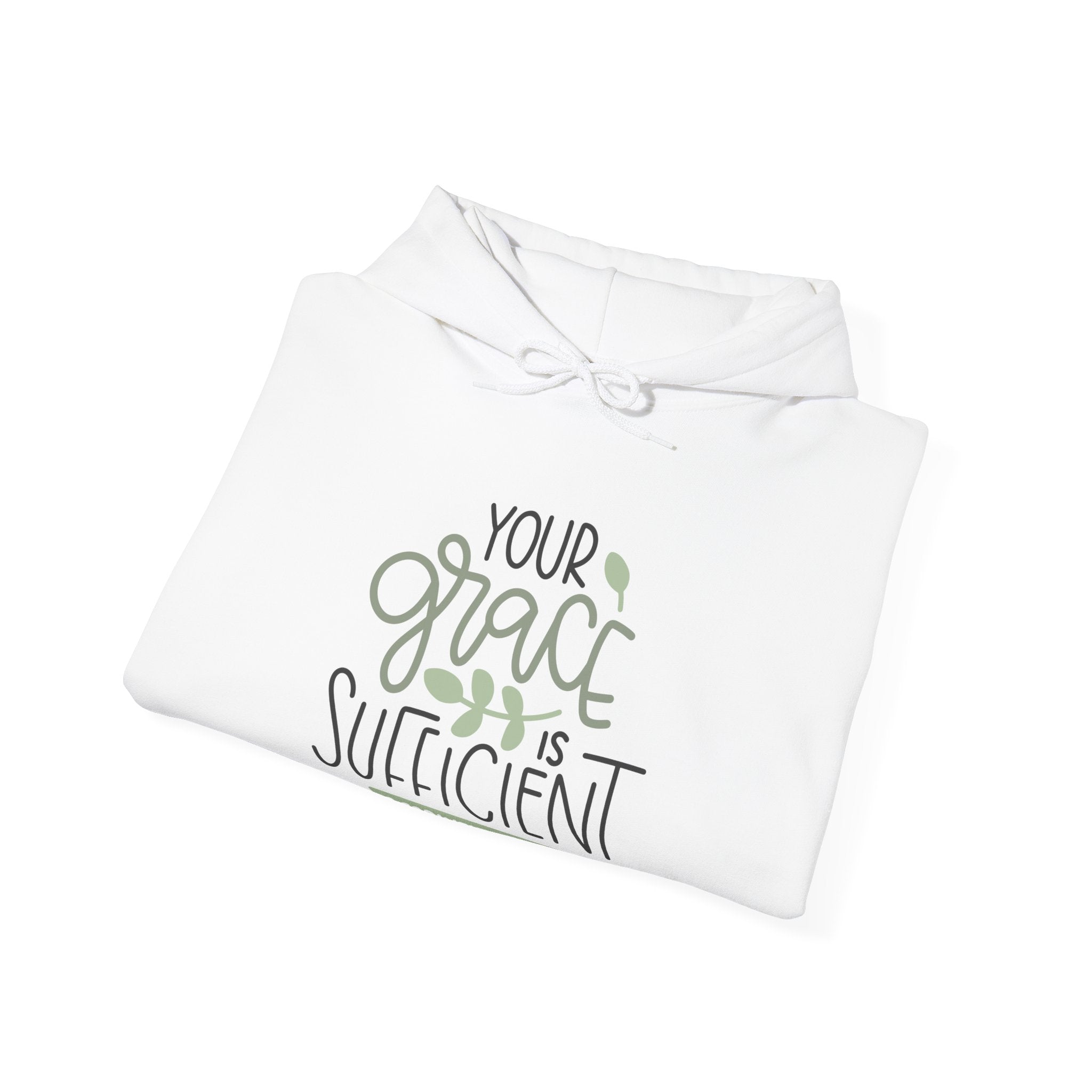 Your Grace Is Sufficient Hooded Sweatshirt 2 Corinthians 12 9 Unisex Heavy Blend Pullover
