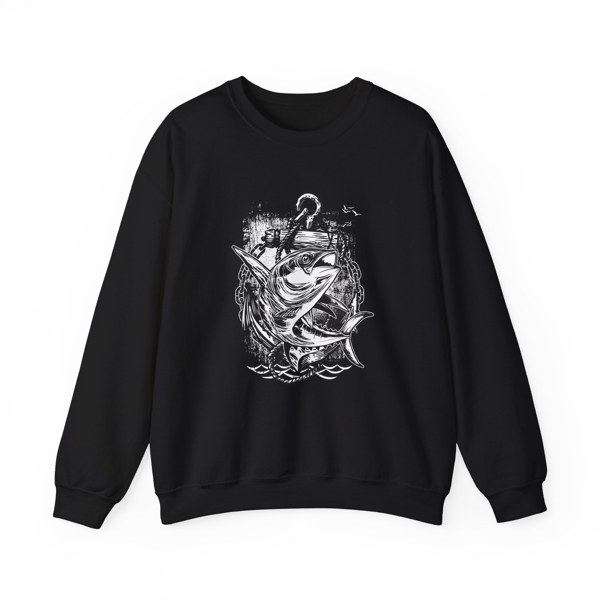 Fish And Anchor Unisex Heavy Blend Crewneck Sweatshirt For Ultimate Comfort