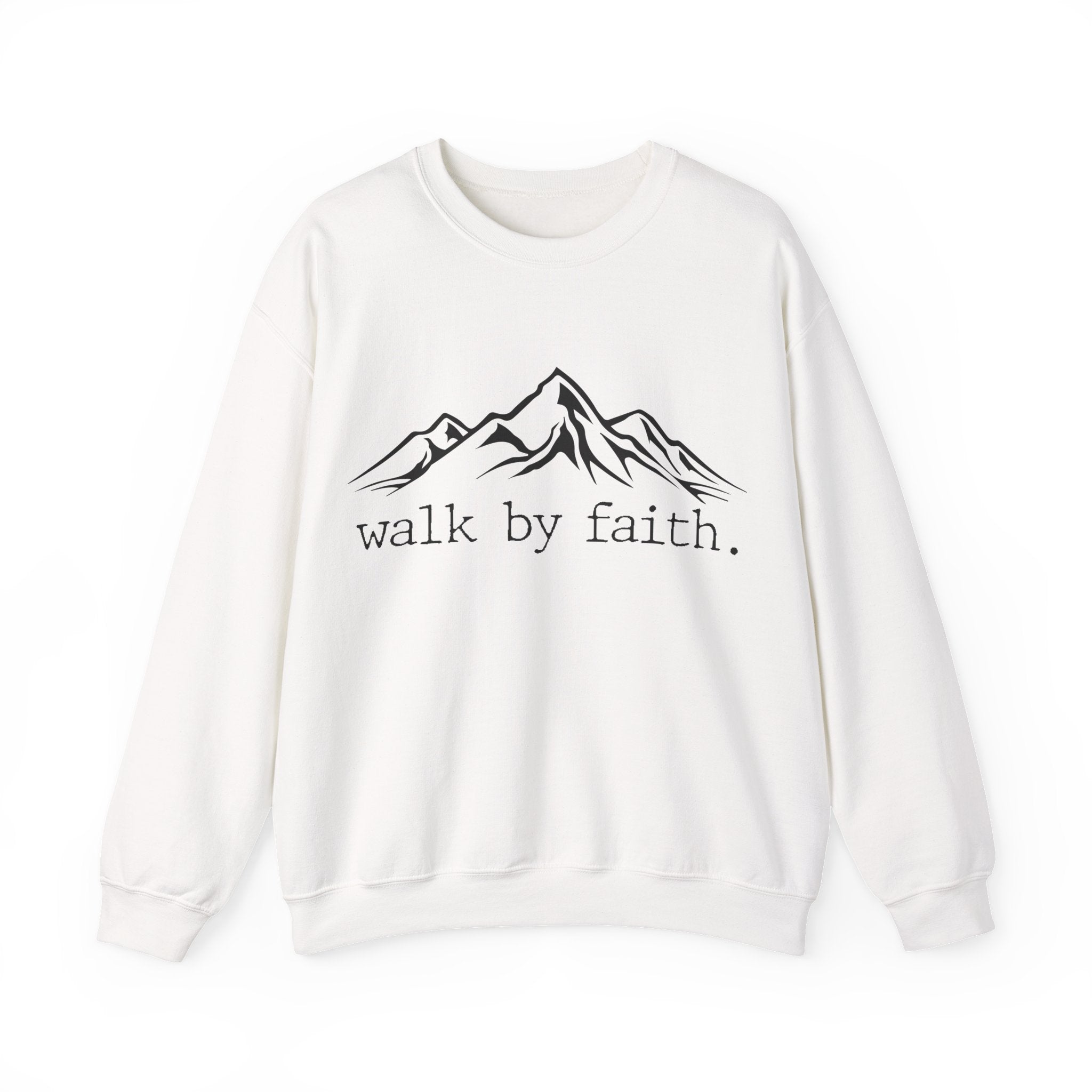 Walk By Faith Unisex Heavy Blend Crewneck Sweatshirt for Ultimate Comfort