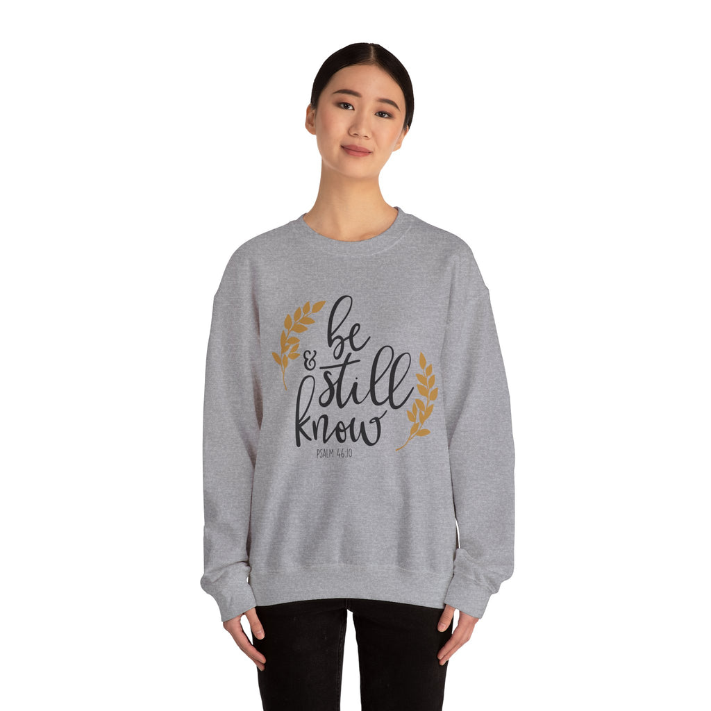 Be Still And Know Psalms 46 10 Unisex Heavy Blend Crewneck Sweatshirt