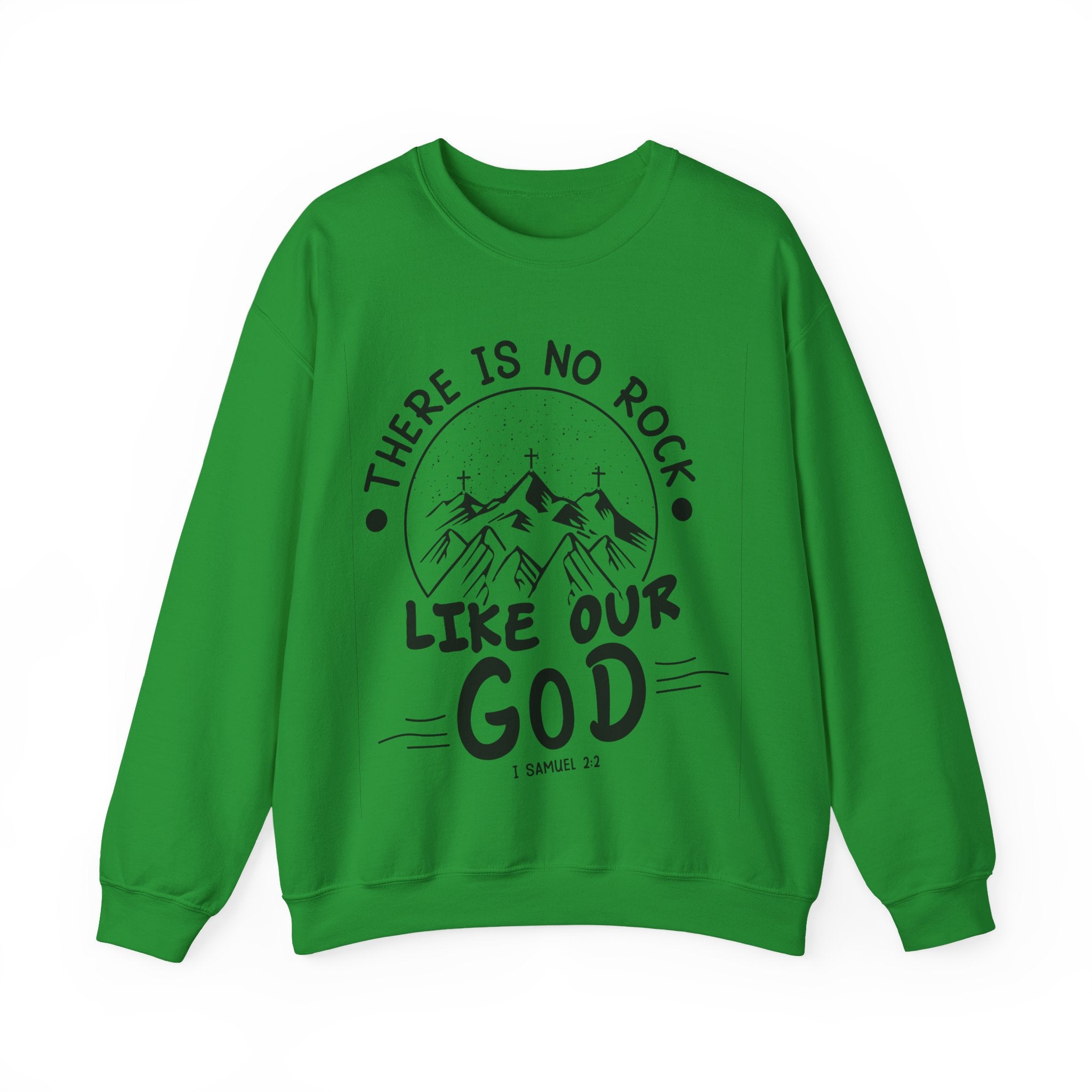 There Is No Rock Like Our God Unisex Heavy Blend Crewneck Sweatshirt
