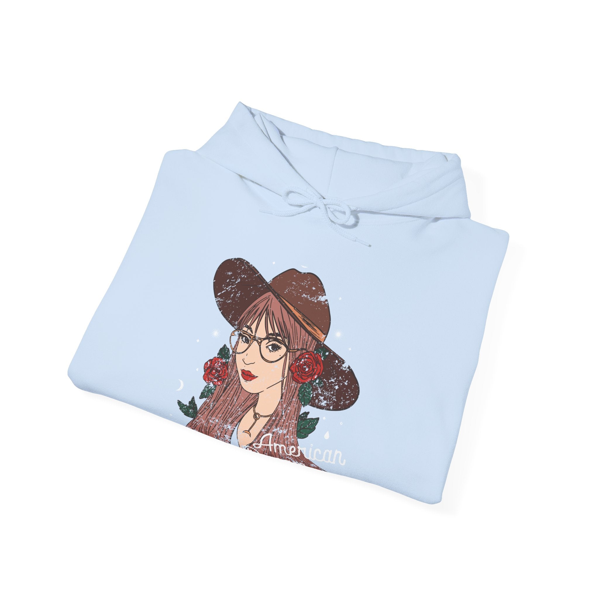 American Dream Girl Unisex Heavy Blend Hooded Sweatshirt for Ultimate Comfort and Warmth