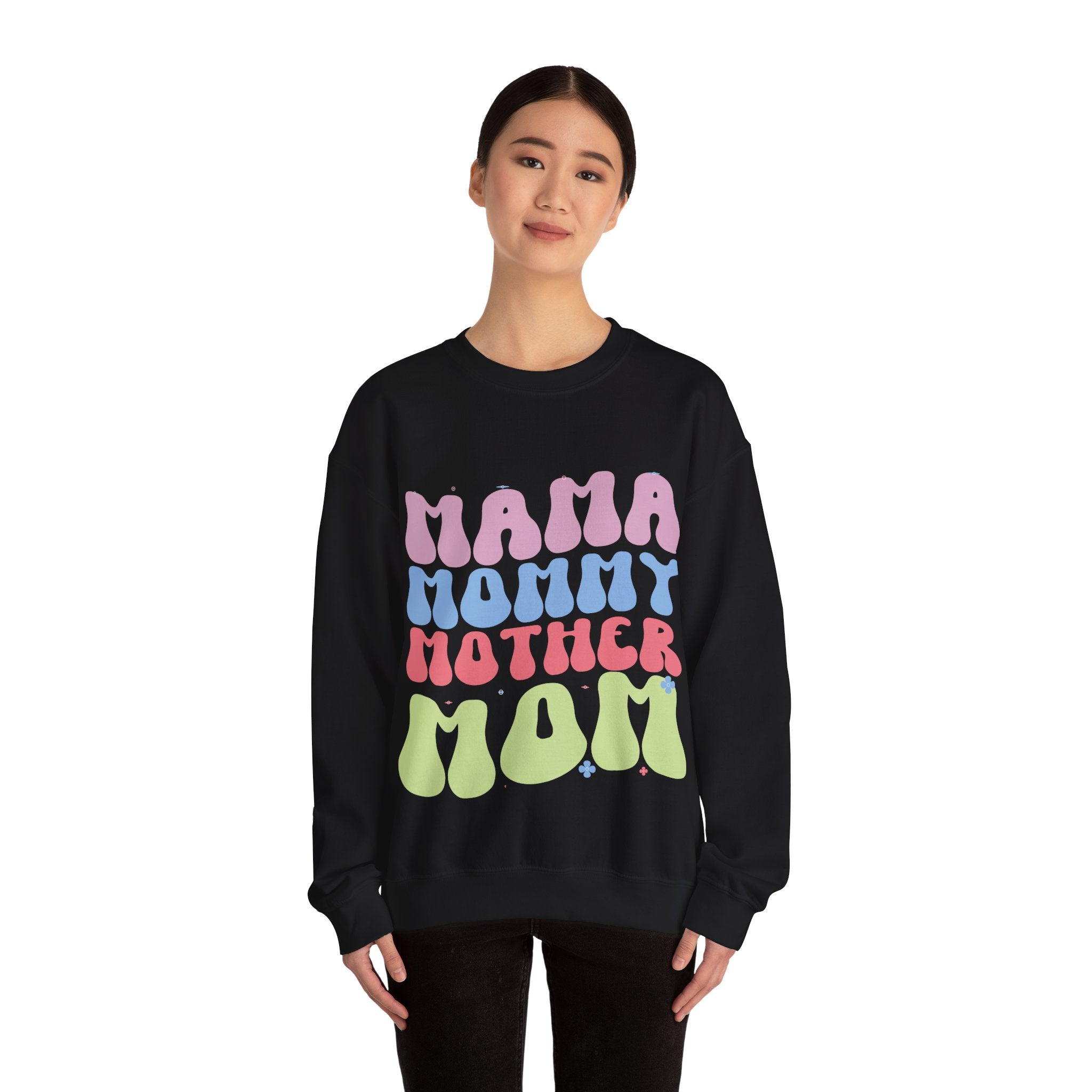 Mama Mommy Unisex Heavy Blend Crewneck Sweatshirt for Ultimate Comfort