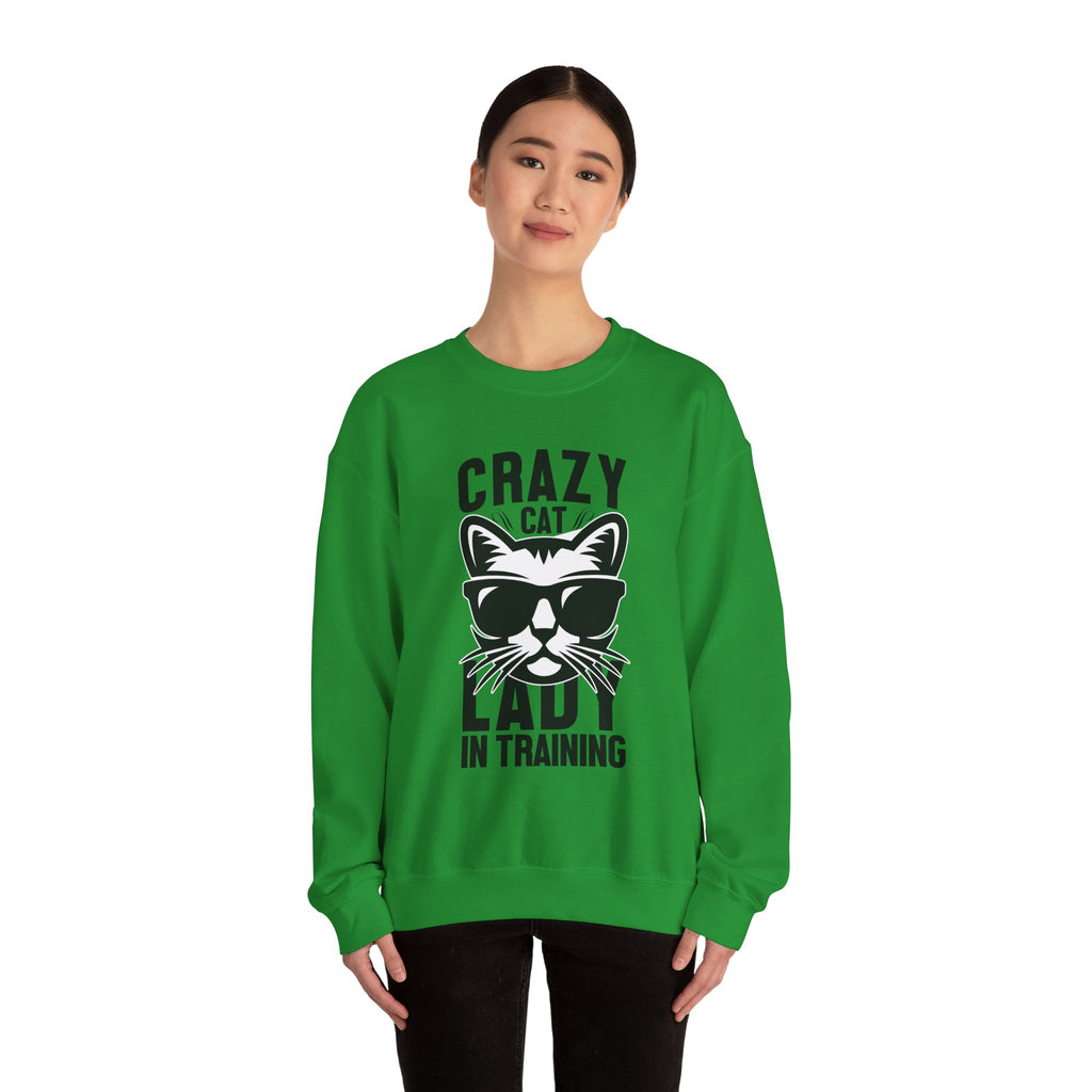 Crazy Car Lady In Training Unisex Heavy Blend Crewneck Sweatshirt