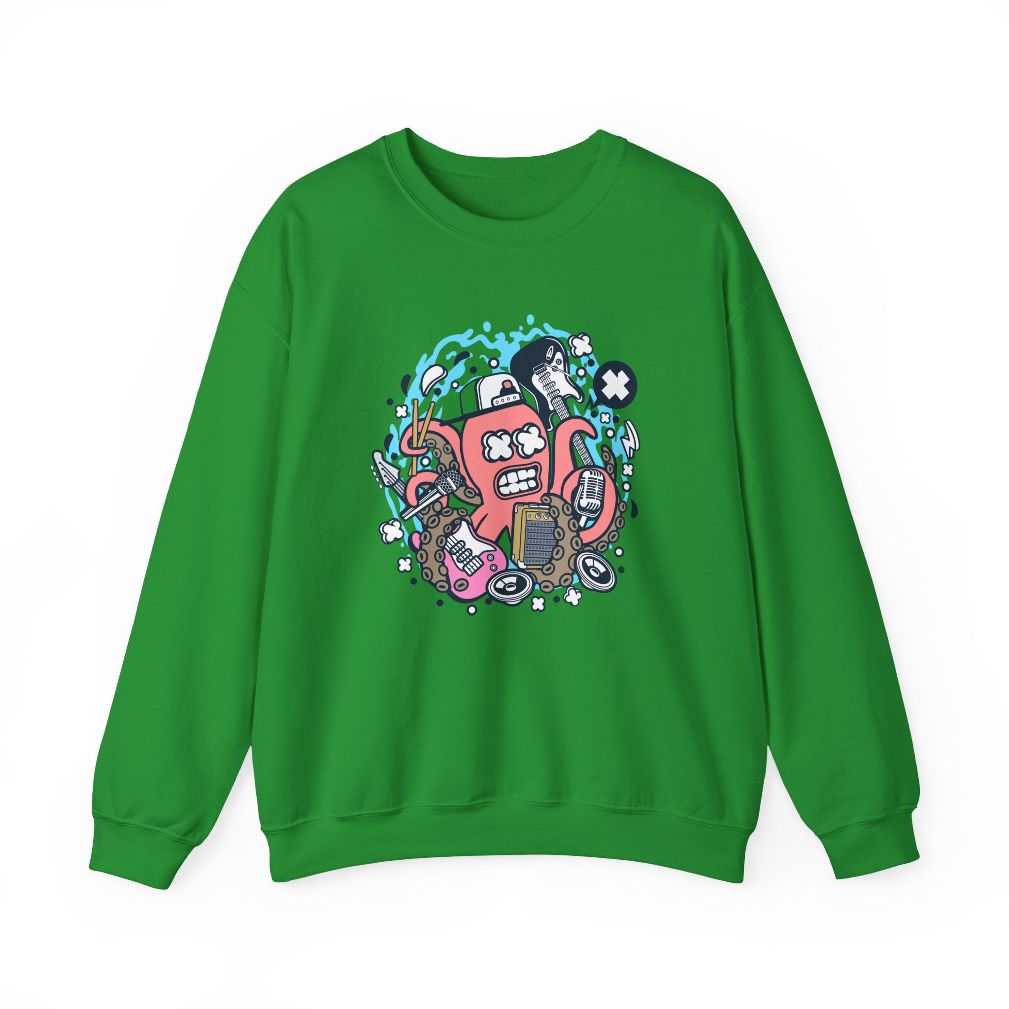Rock Octopus Unisex Heavy Blend Crewneck Sweatshirt for Ultimate Comfort and Style