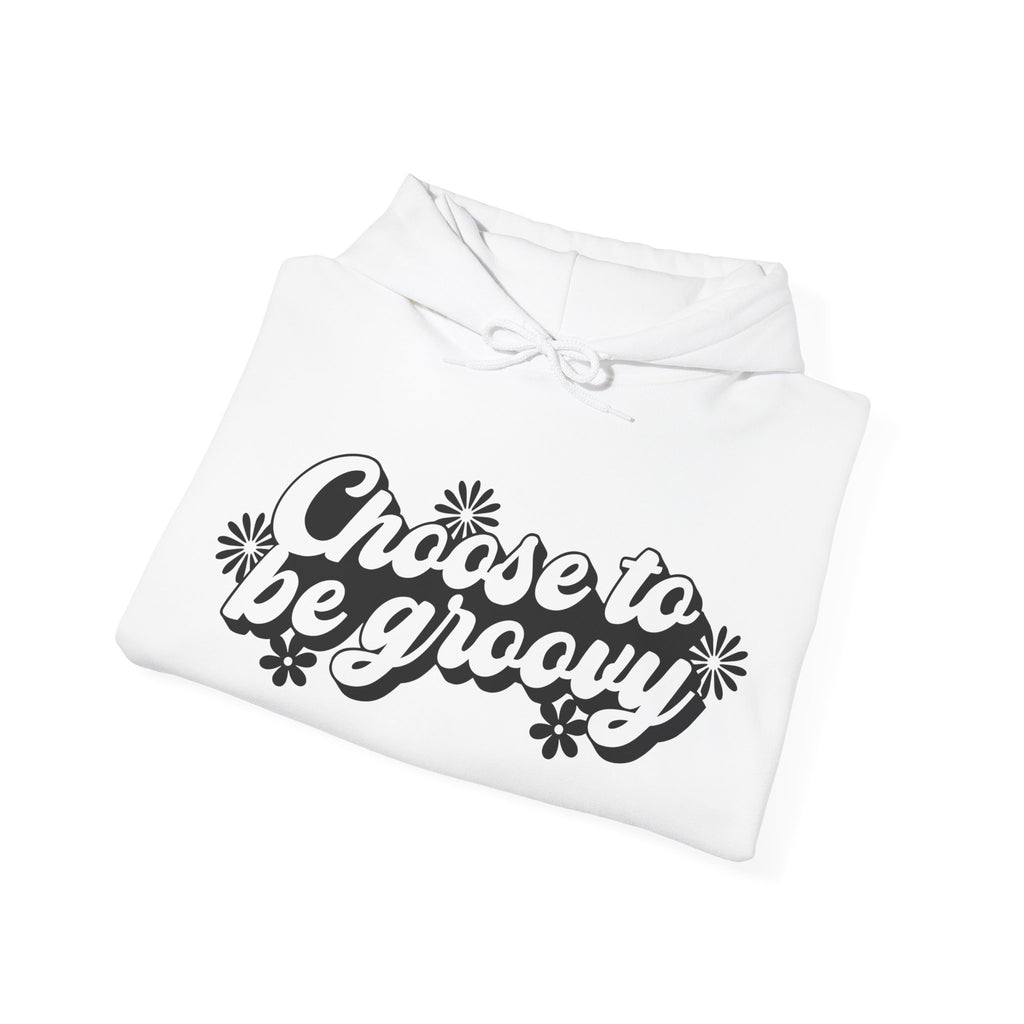 Choose To Be Groovy Flowers Unisex Heavy Blend Hooded Sweatshirt For Ultimate Comfort