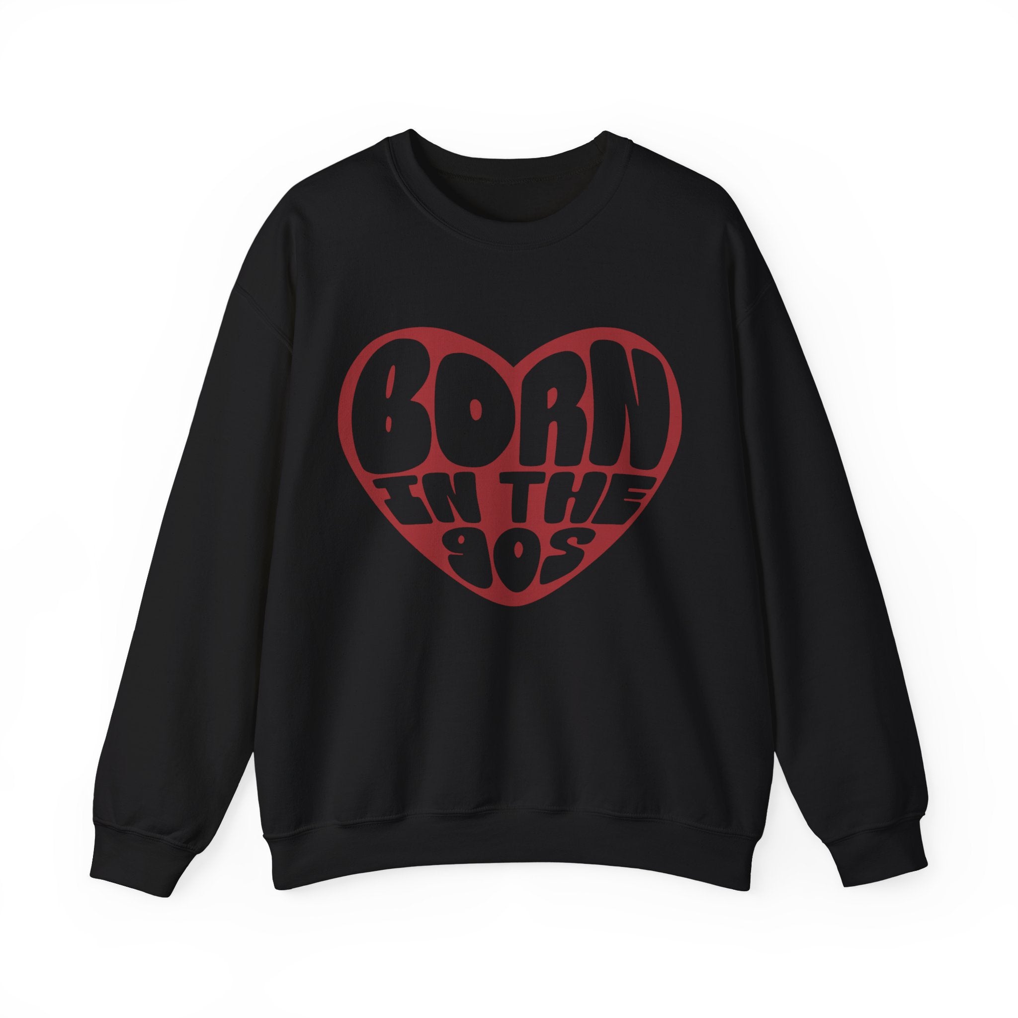 Born In The 90s Red Unisex Heavy Blend Crewneck Sweatshirt