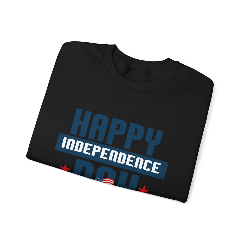 Happy Independence Day Blue Unisex Heavy Blend Crewneck Sweatshirt