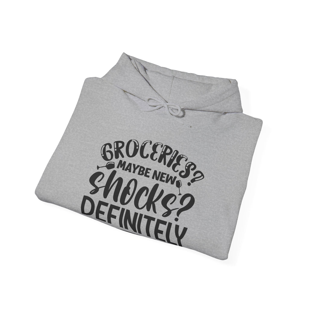 Groceries Maybe New Shocks Definitely Unisex Heavy Blend Hooded Sweatshirt
