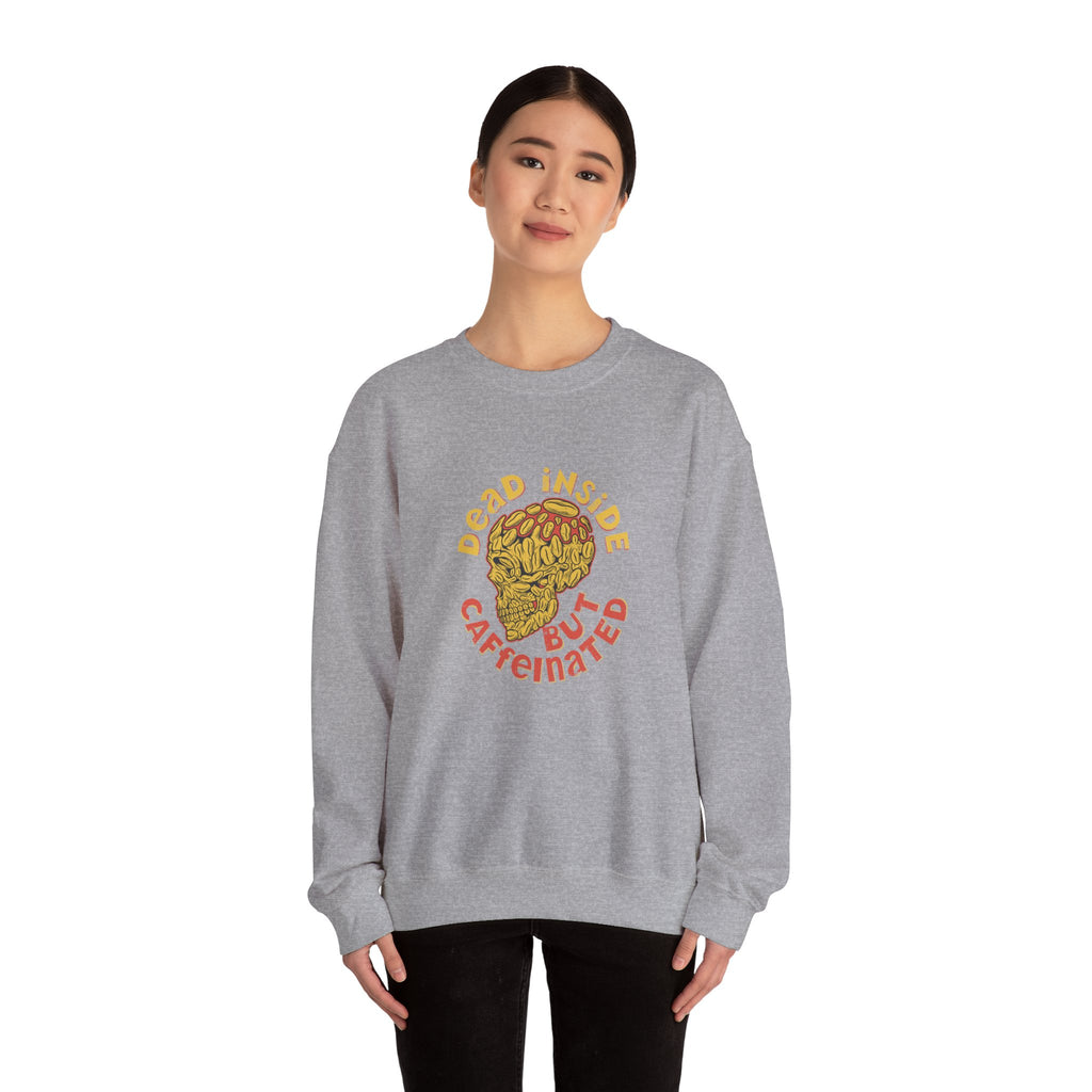 Dead Inside But Caffeinated Unisex Heavy Blend Crewneck Sweatshirt