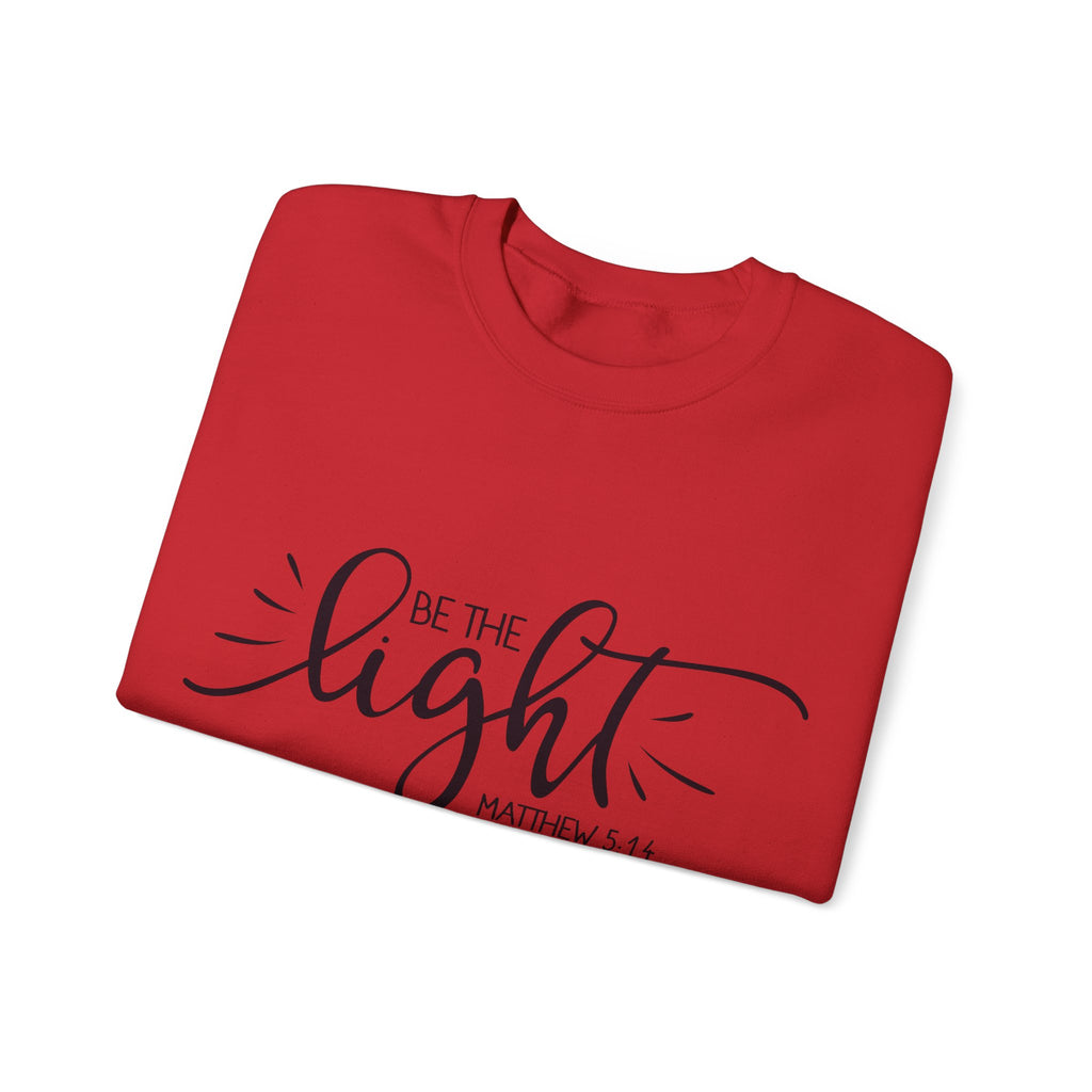 Be The Light Matthew 5 14 Unisex Heavy Blend Crewneck Sweatshirt for Comfortable Everyday Wear