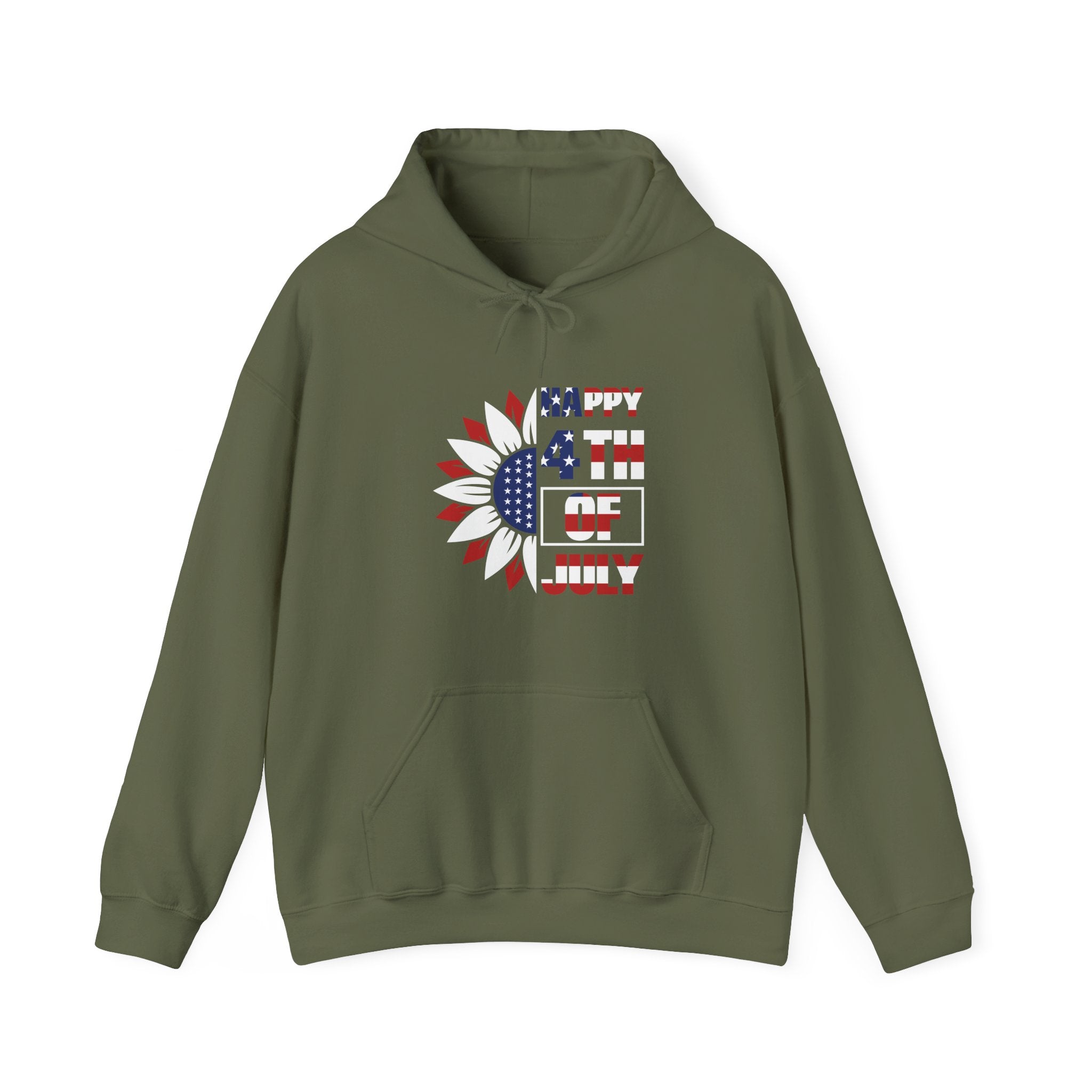 Happy 4th Of July Unisex Heavy Blend Hooded Sweatshirt With Kangaroo Pocket