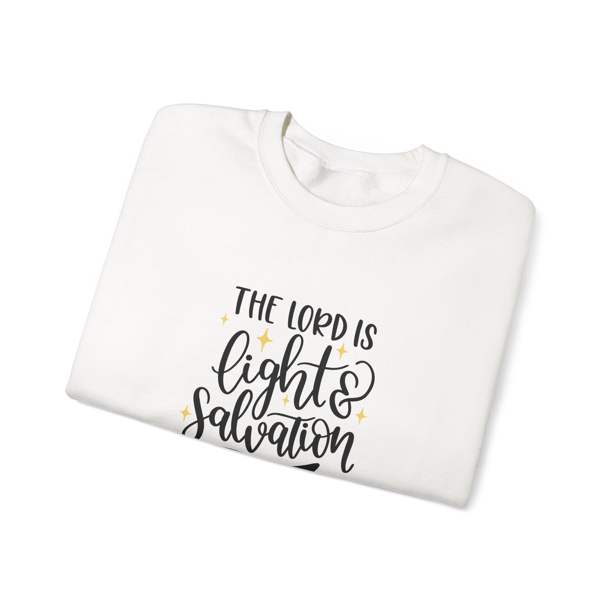 The Lord Is Light And Salvation Psalm 27 1 Unisex Heavy Blend Crewneck Sweatshirt