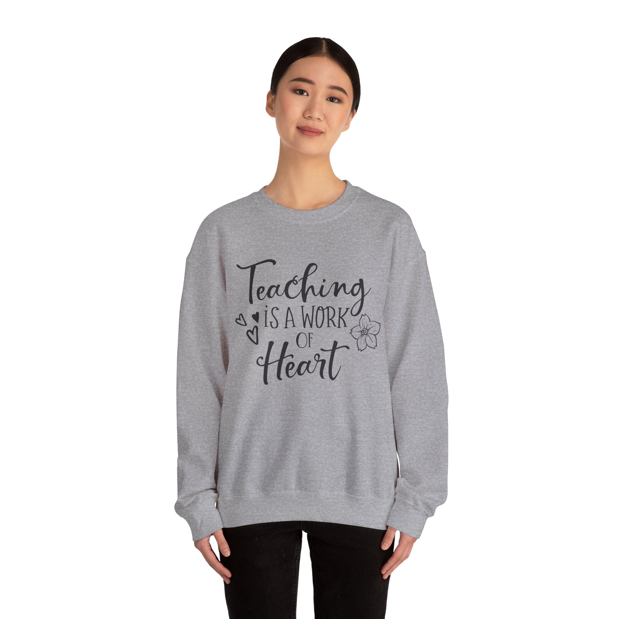 Teaching Is A Work Of The Heart Unisex Heavy Blend Crewneck Sweatshirt
