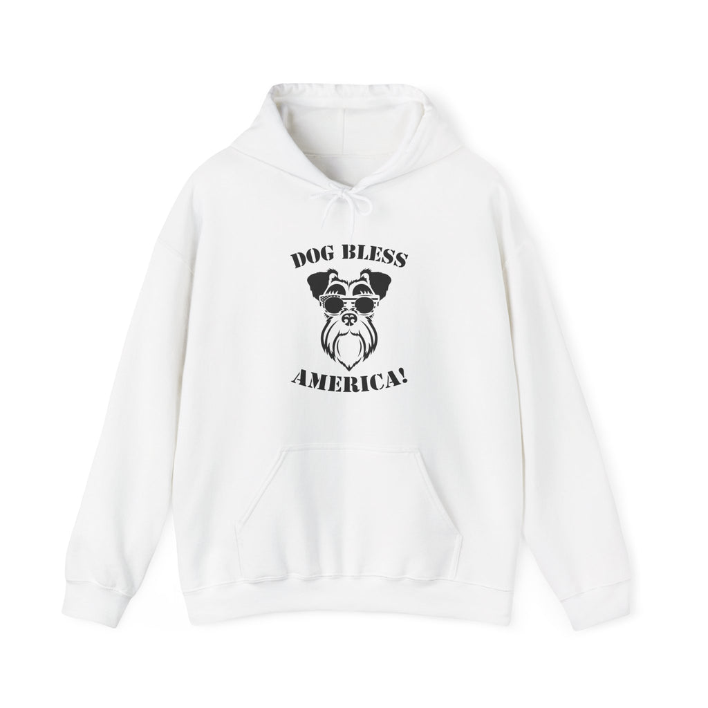 Dog Bless America Unisex Heavy Blend Hooded Sweatshirt for Comfort and Warmth