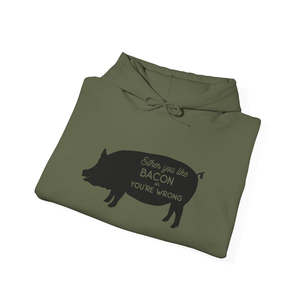 Either You Like Bacon Or You Are Wrong Unisex Heavy Blend Hooded Sweatshirt