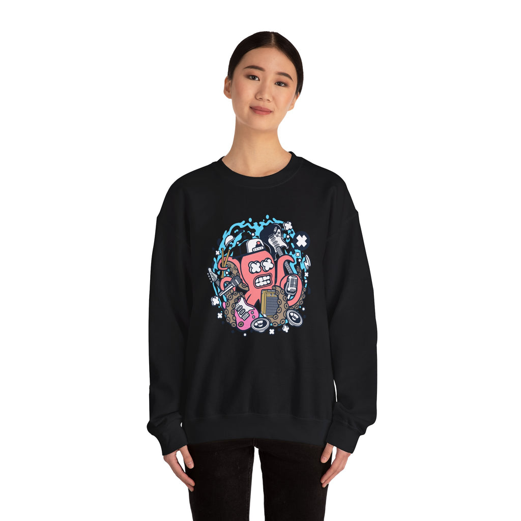 Rock Octopus Unisex Heavy Blend Crewneck Sweatshirt for Ultimate Comfort and Style