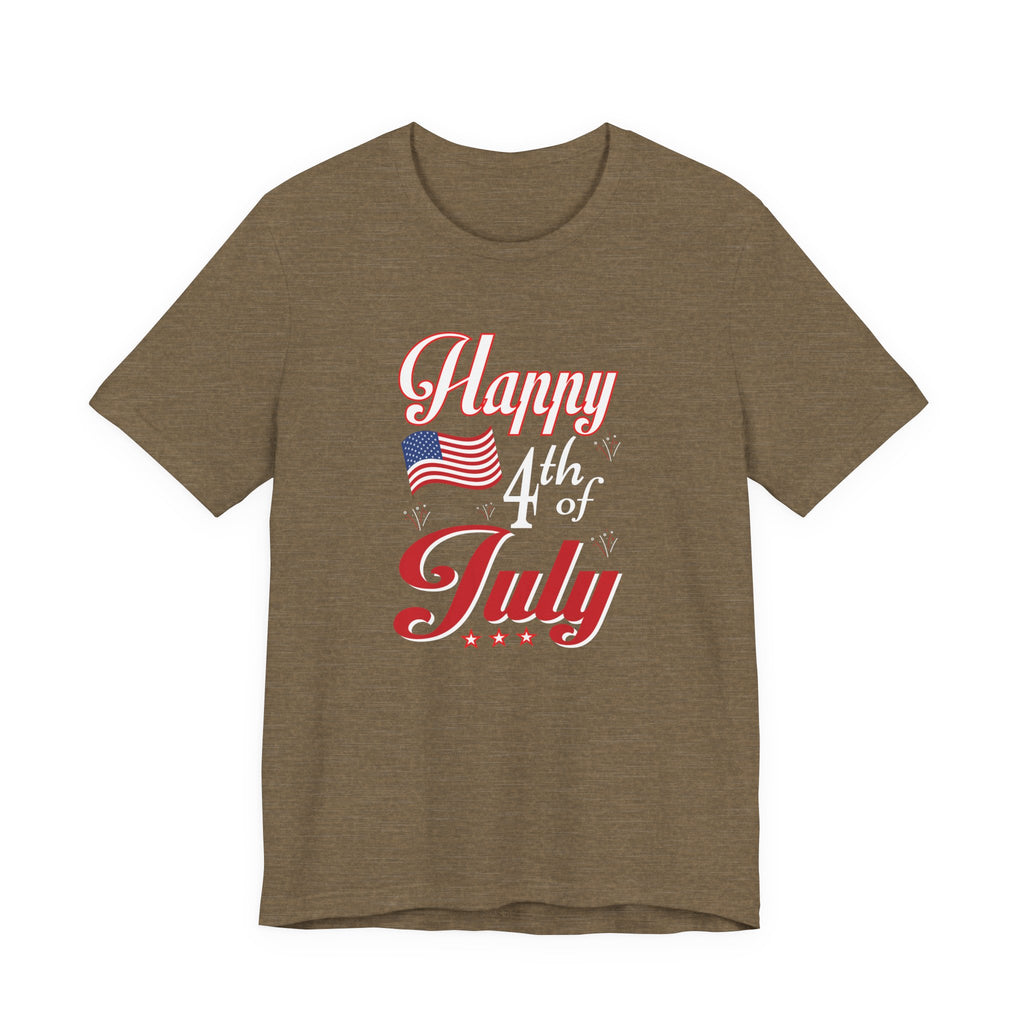Happy 4th Of July Fireworks Unisex Short Sleeve Tee