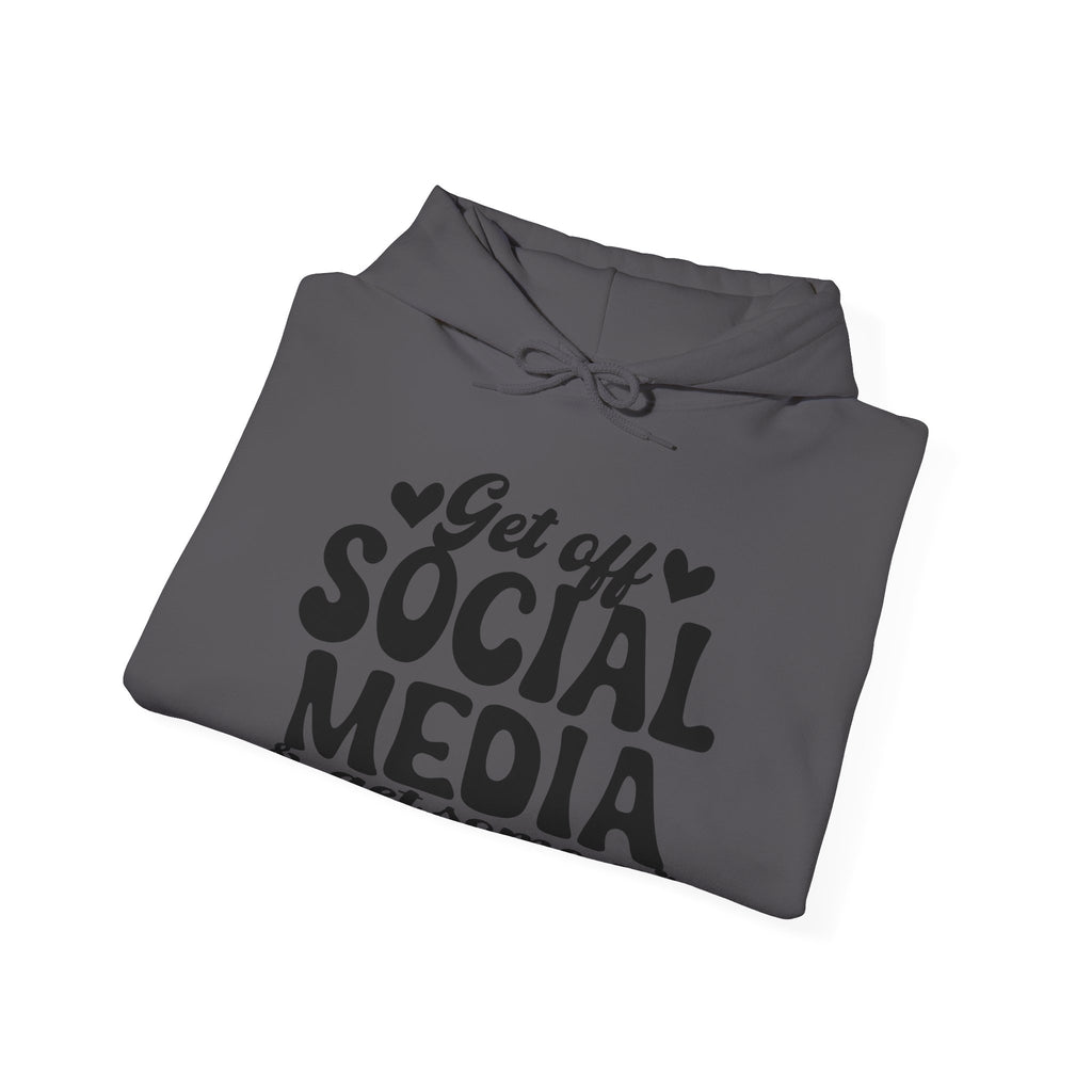 Get Off Social Media And Enjoy The Outdoors Unisex Heavy Blend Hooded Sweatshirt