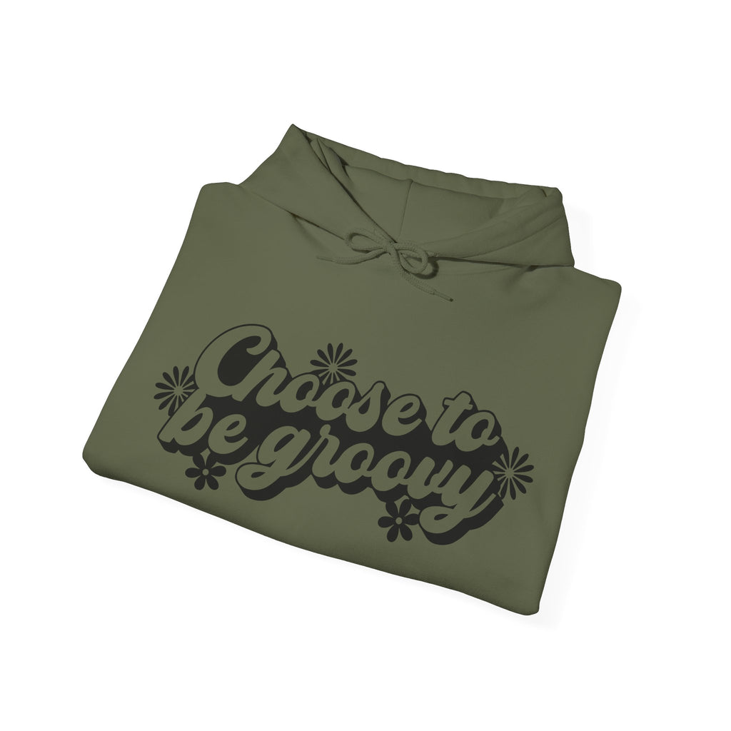 Choose To Be Groovy Flowers Unisex Heavy Blend Hooded Sweatshirt For Ultimate Comfort